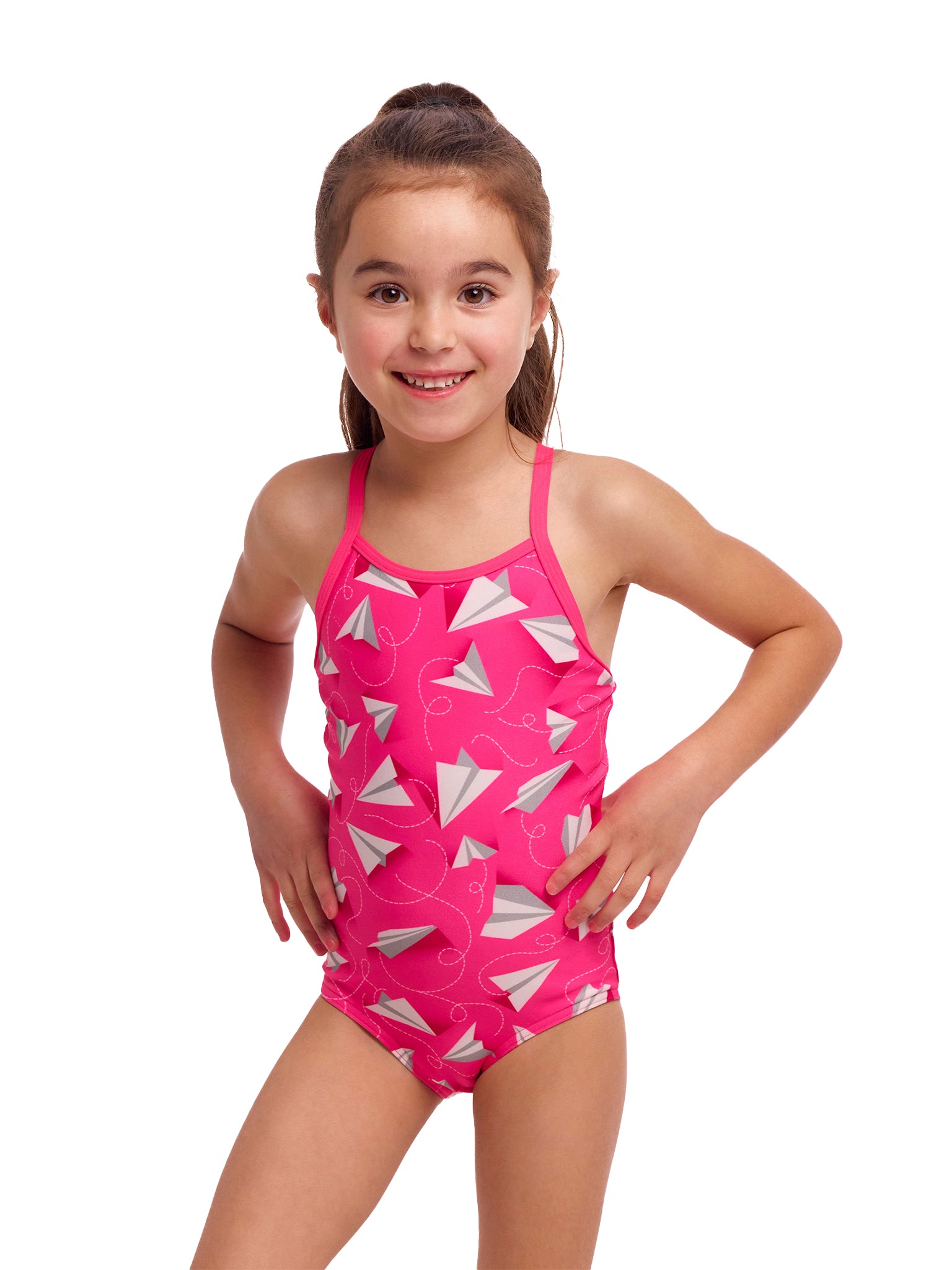 Toddler Girl's Printed One Piece Swimsuit - Paper Pink