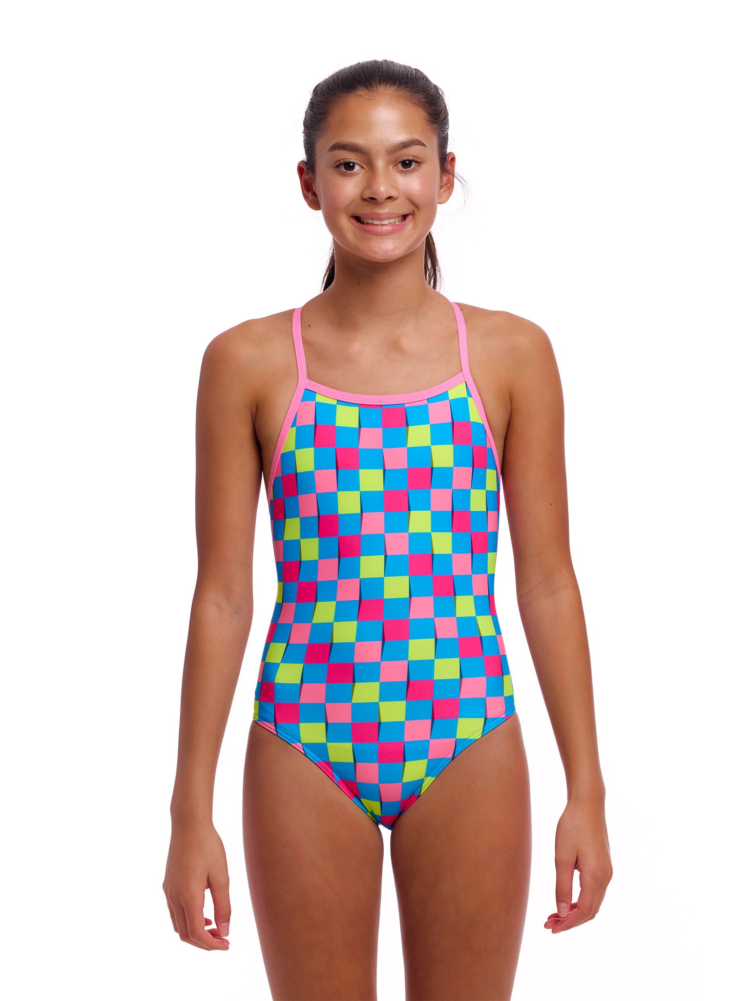Girl's Tie Me Tight One Piece Swimsuit - Post It