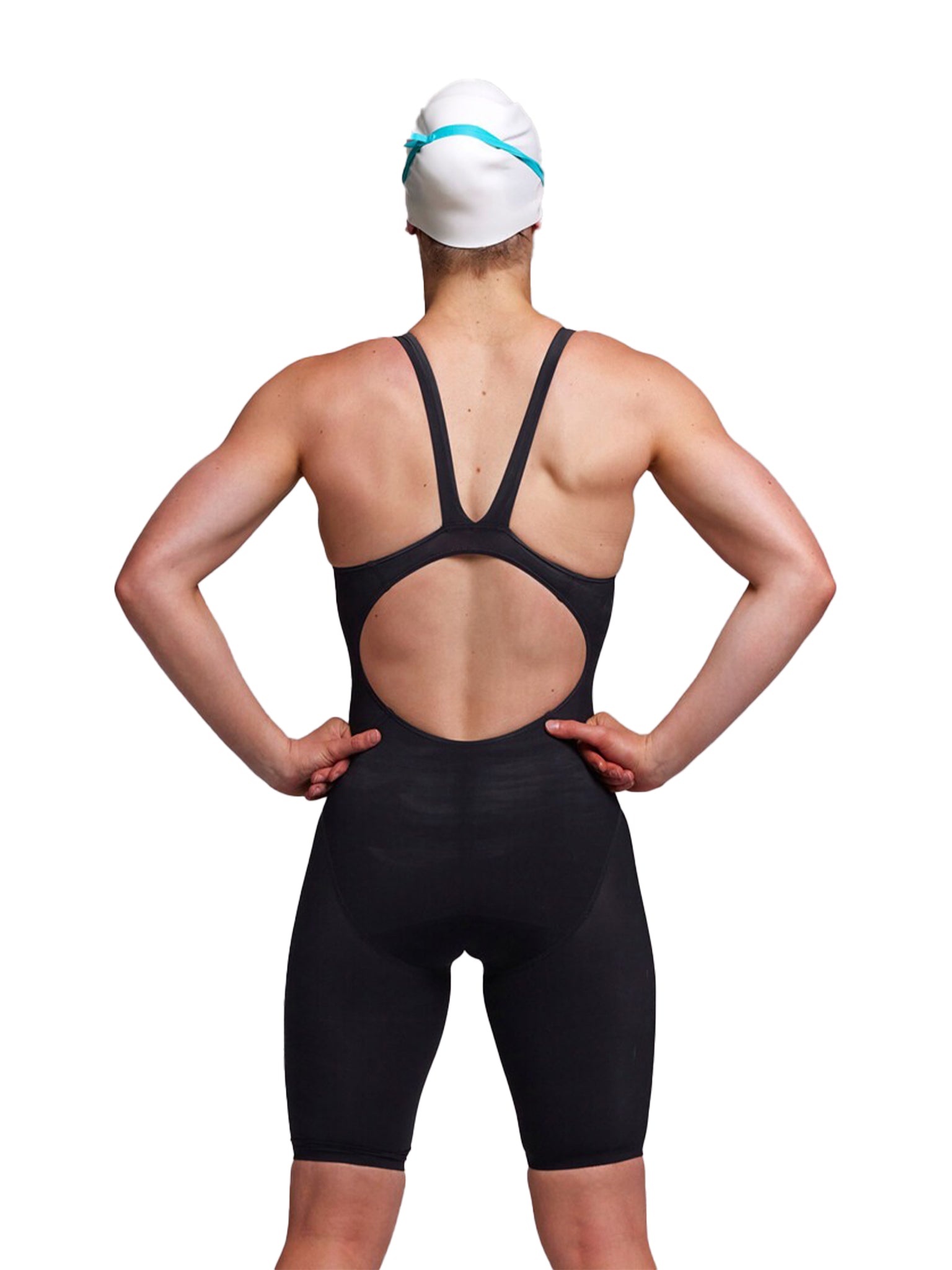Women's Apex Viper Open Back Kneeskin Racing Suit - Black Mint