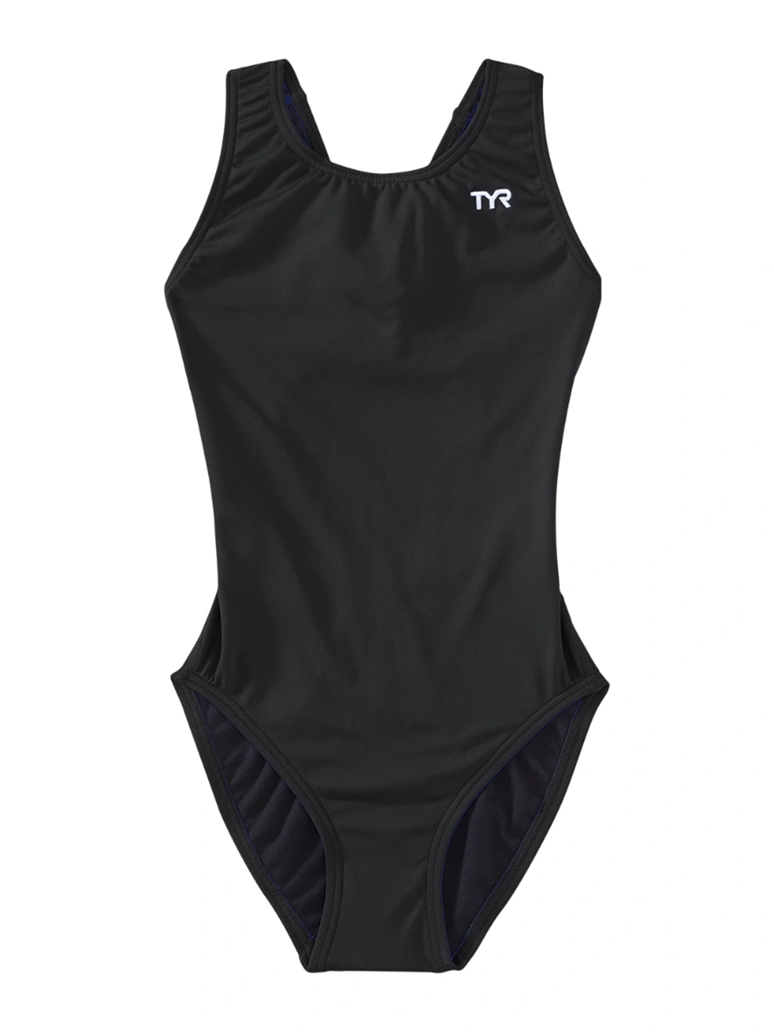 Girl's Maxfit Durafast Elite Solid One Piece Swimsuit - Black