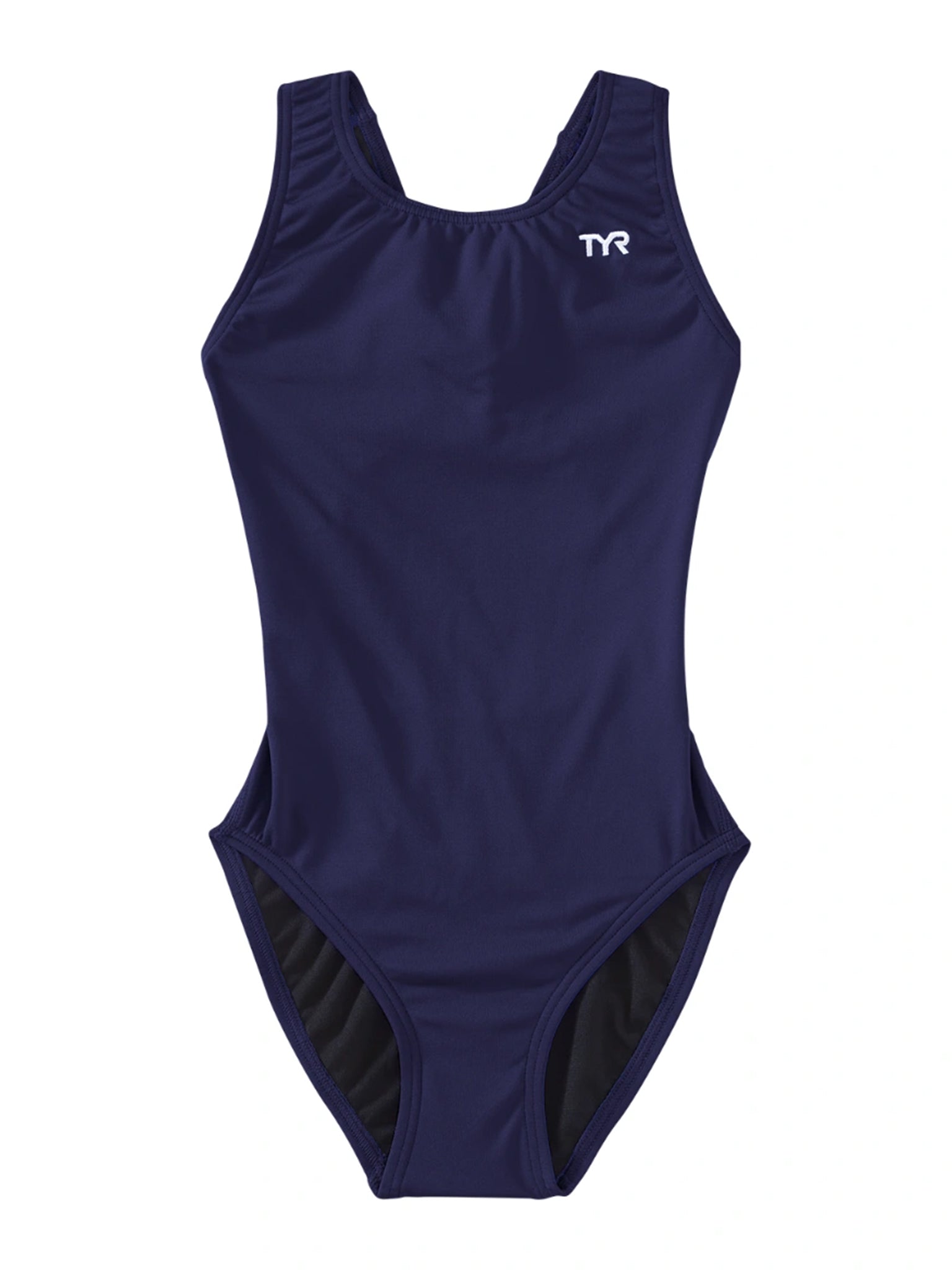 Girl's Maxfit Durafast Elite Solid One Piece Swimsuit - Navy
