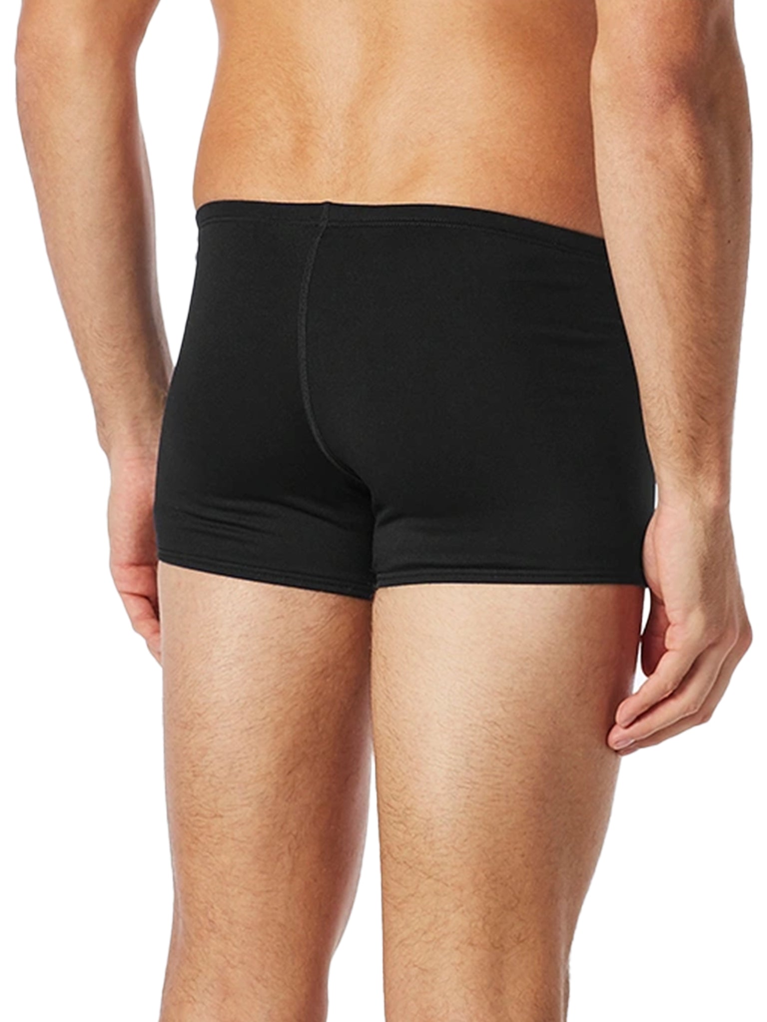 Maillot de bain coupe carrée Durafast Elite Solid pour hommes - Noir