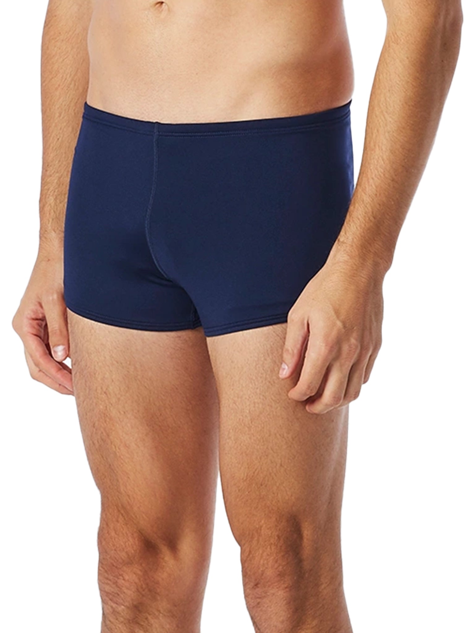 Maillot de bain coupe carrée Durafast Elite Solid pour hommes - Marine