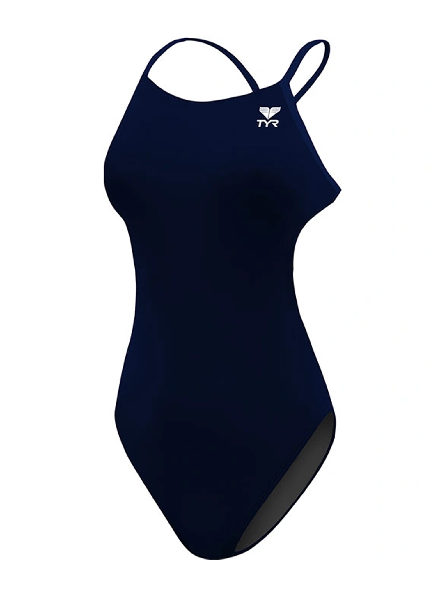 Girl's one-piece Cutoutfit Durafast Elite Solid Swimsuit - Navy