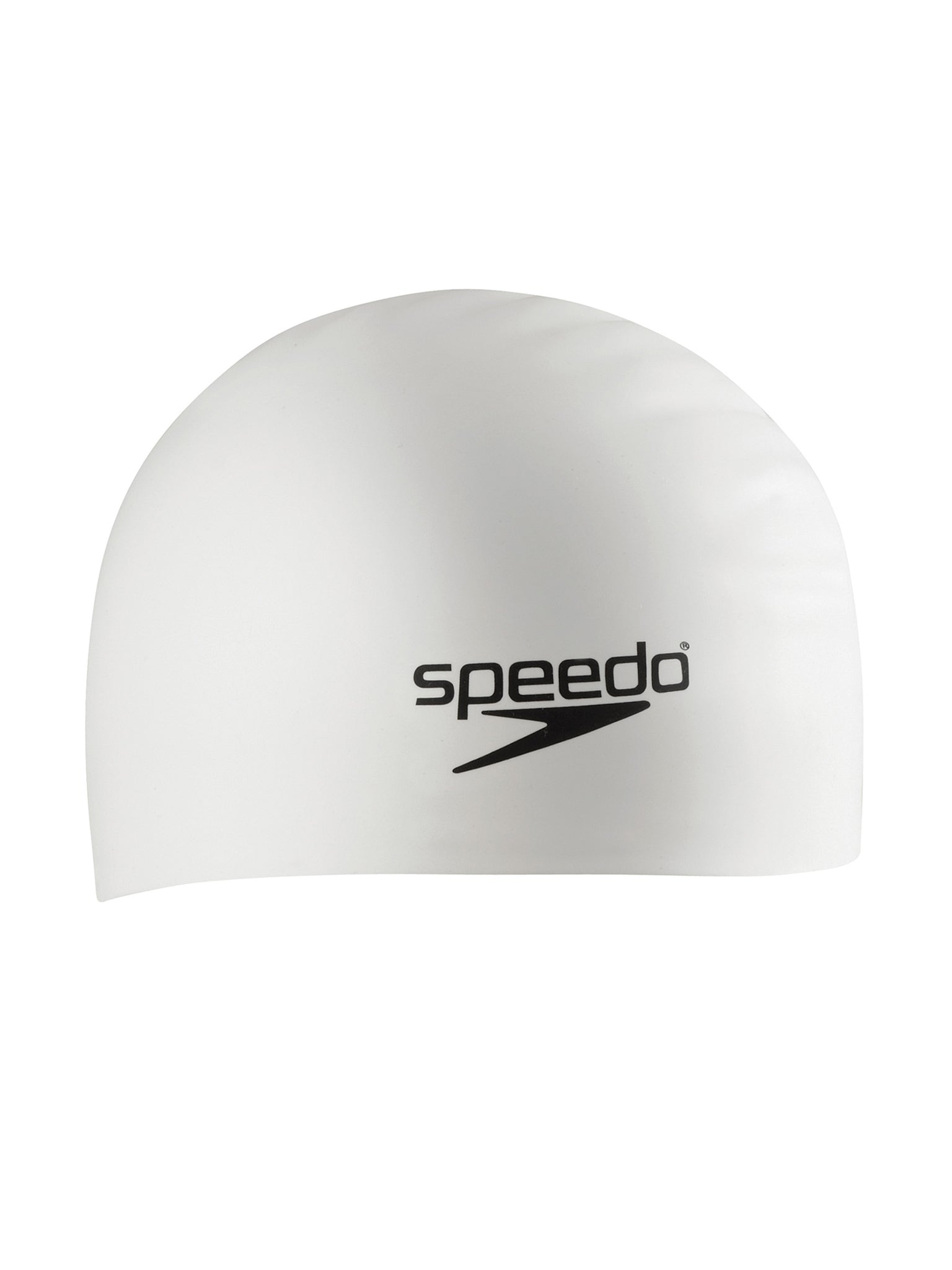 Bonnet de natation pour cheveux longs en silicone - Blanc