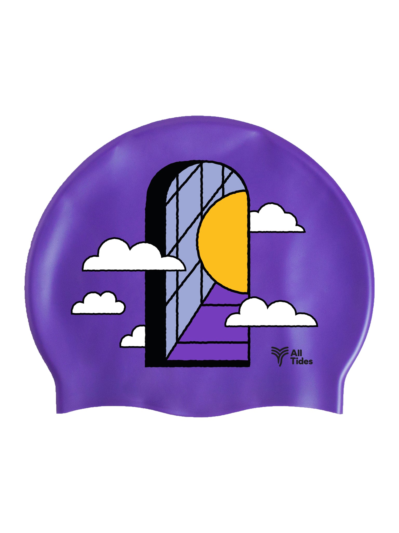 All Tides Silicone Swim Cap - Purple