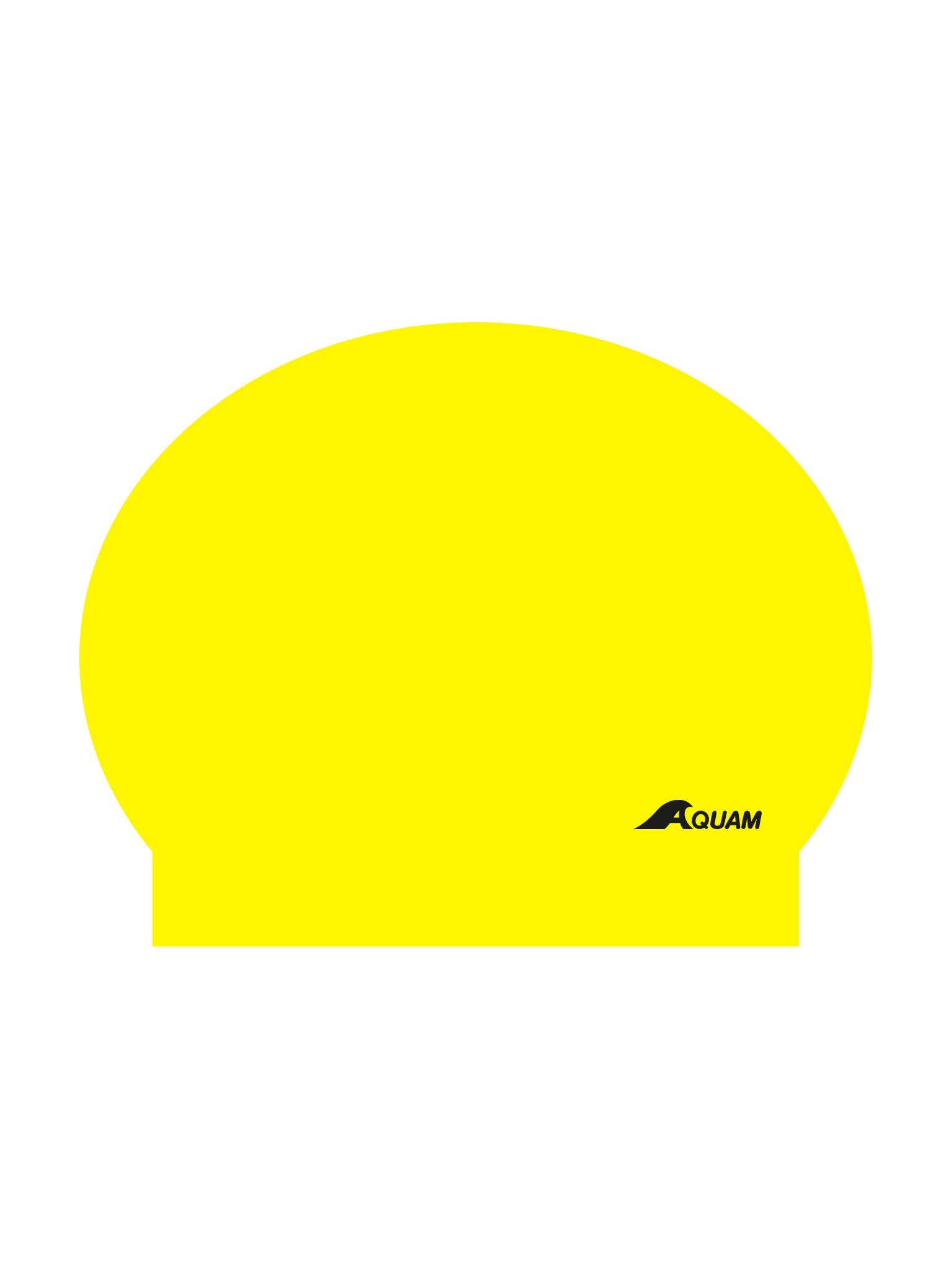 Bonnet de natation fluo en latex - Jaune fluo