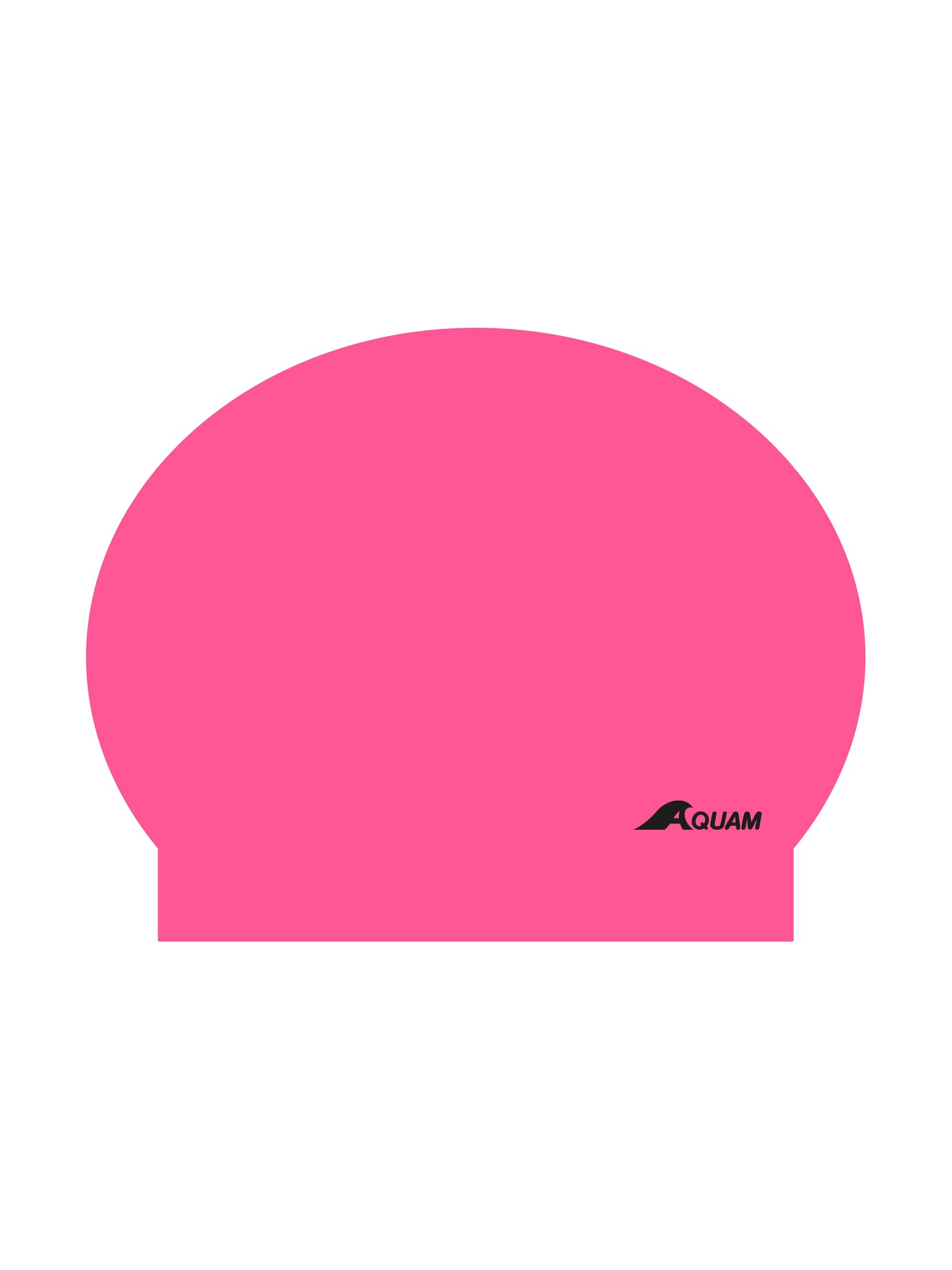 Bonnet de natation fluo en latex - Rose fluo