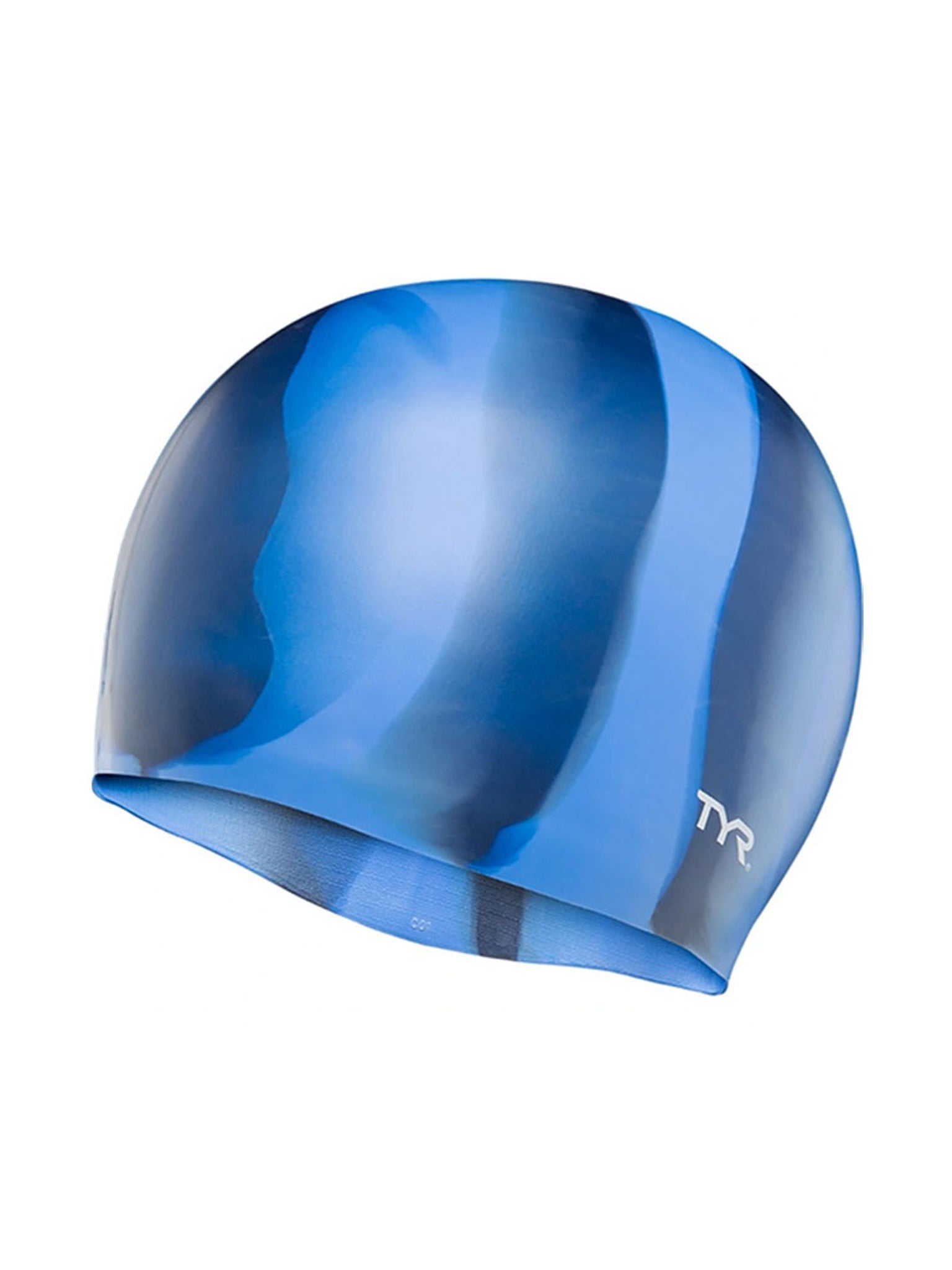 Tie Dye Silicone Swimming Cap - Blue/Multi