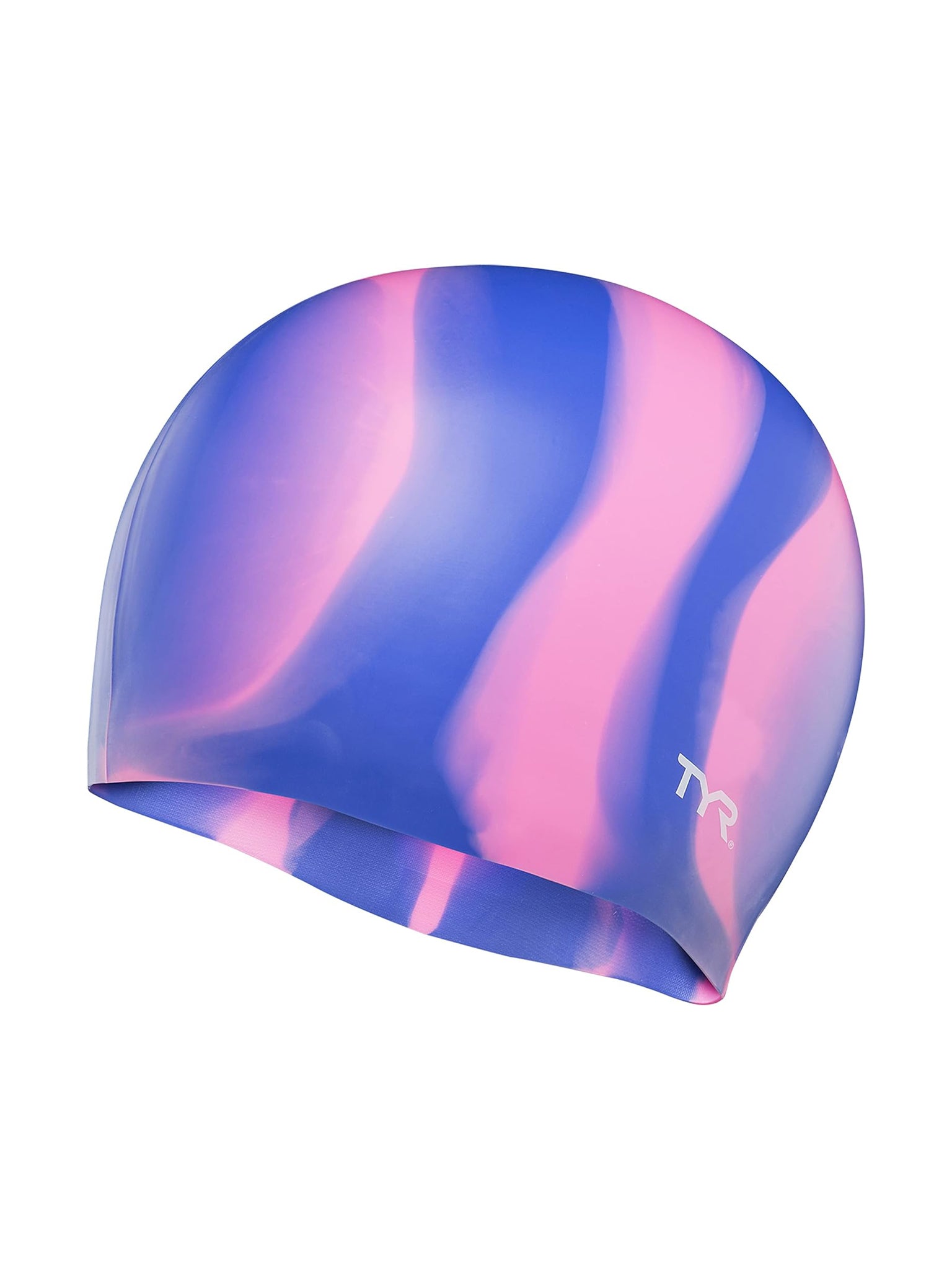 Bonnet de natation Tie Dye en silicone - Violet/Rose multi