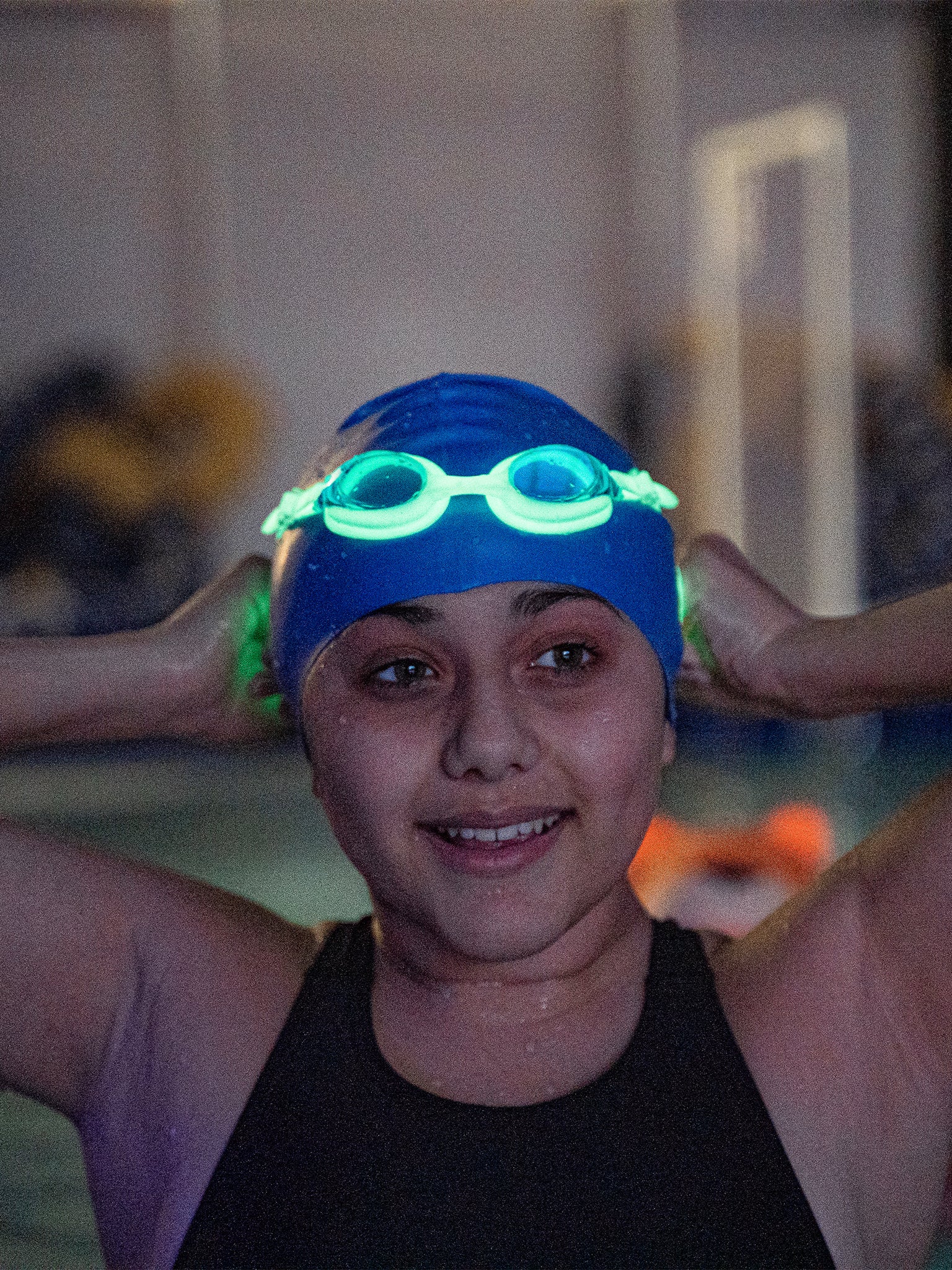 Lunettes de natation Flowglows pour enfant - Bleu