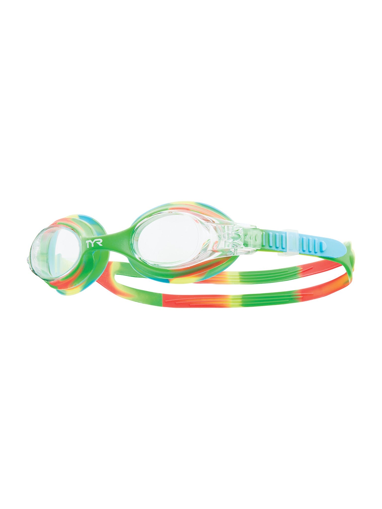 Kid's Swimple Tie-Dye Swim Goggles - Green/Orange