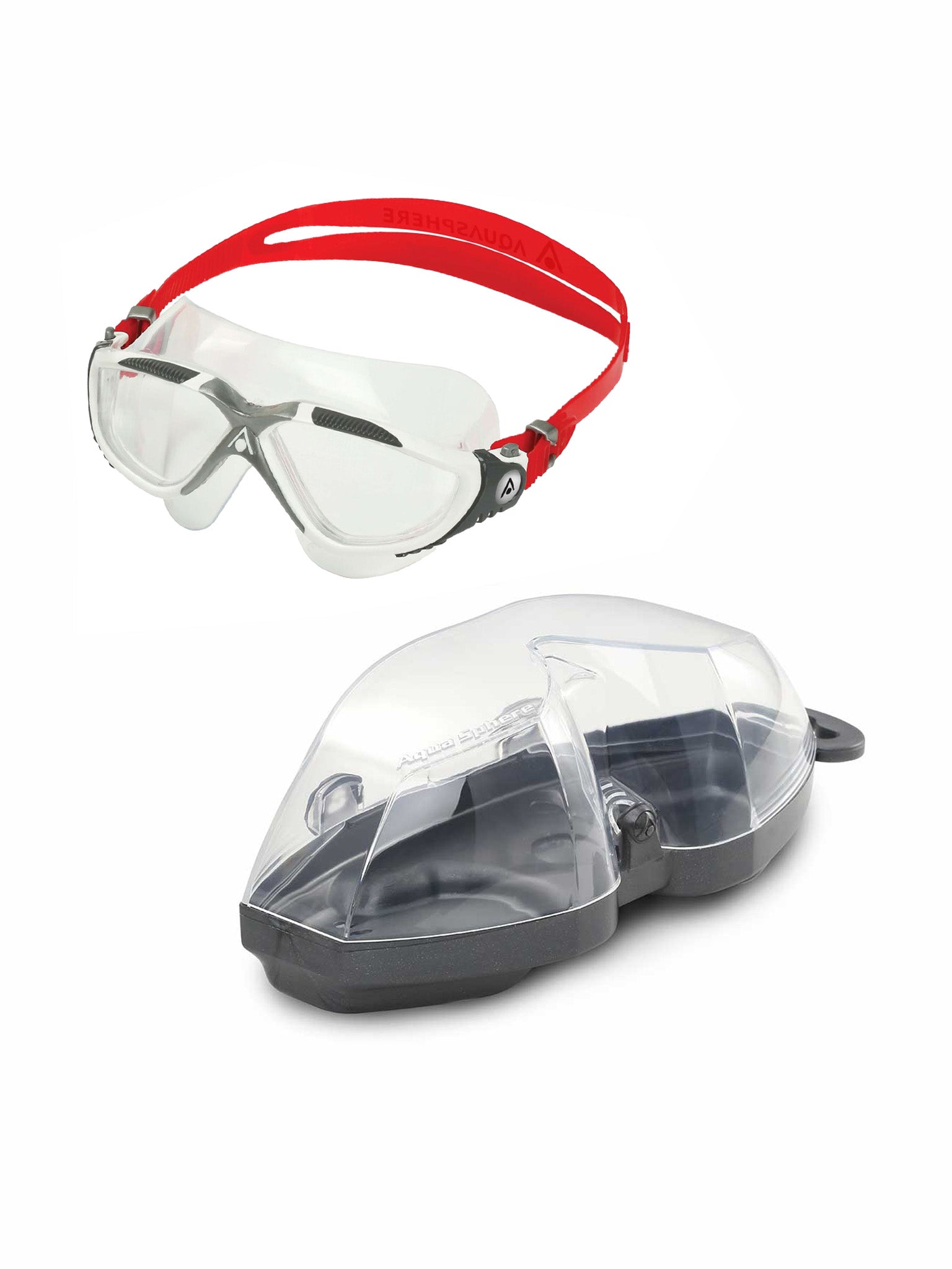 Vista Swim Goggles - Red/White/Smoke