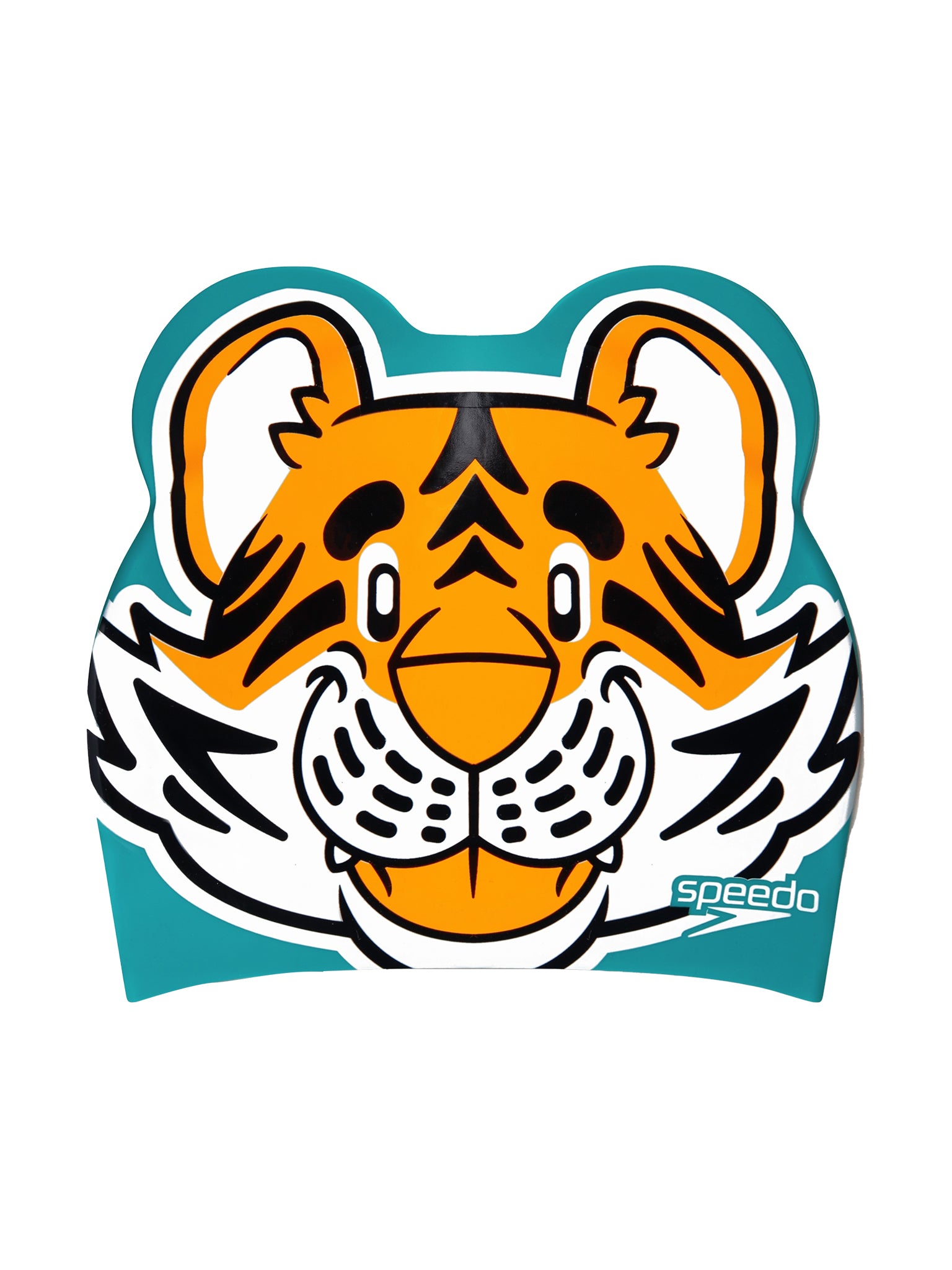 Bonnet de natation Printed Character en silicone Junior - Aandi Orange/Aquarium