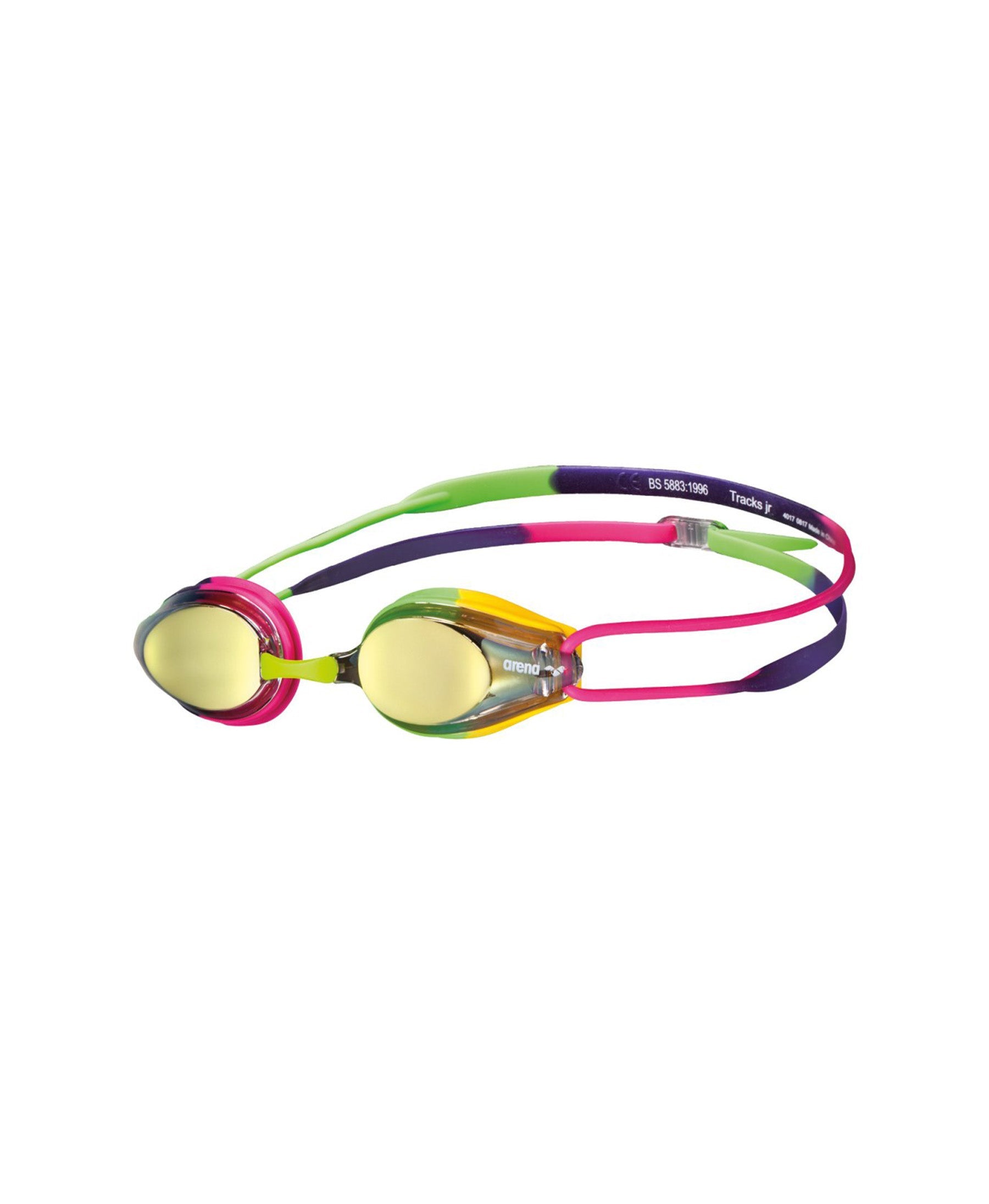 Lunettes de natation Tracks Mirror Junior - Rose/Vert