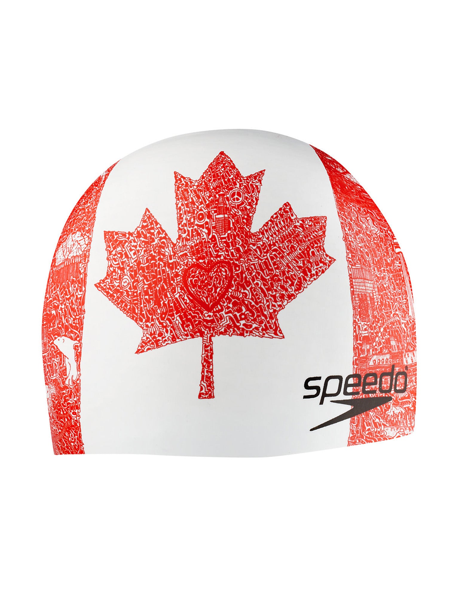 Bonnet de natation feuille d'érable canadienne en silicone