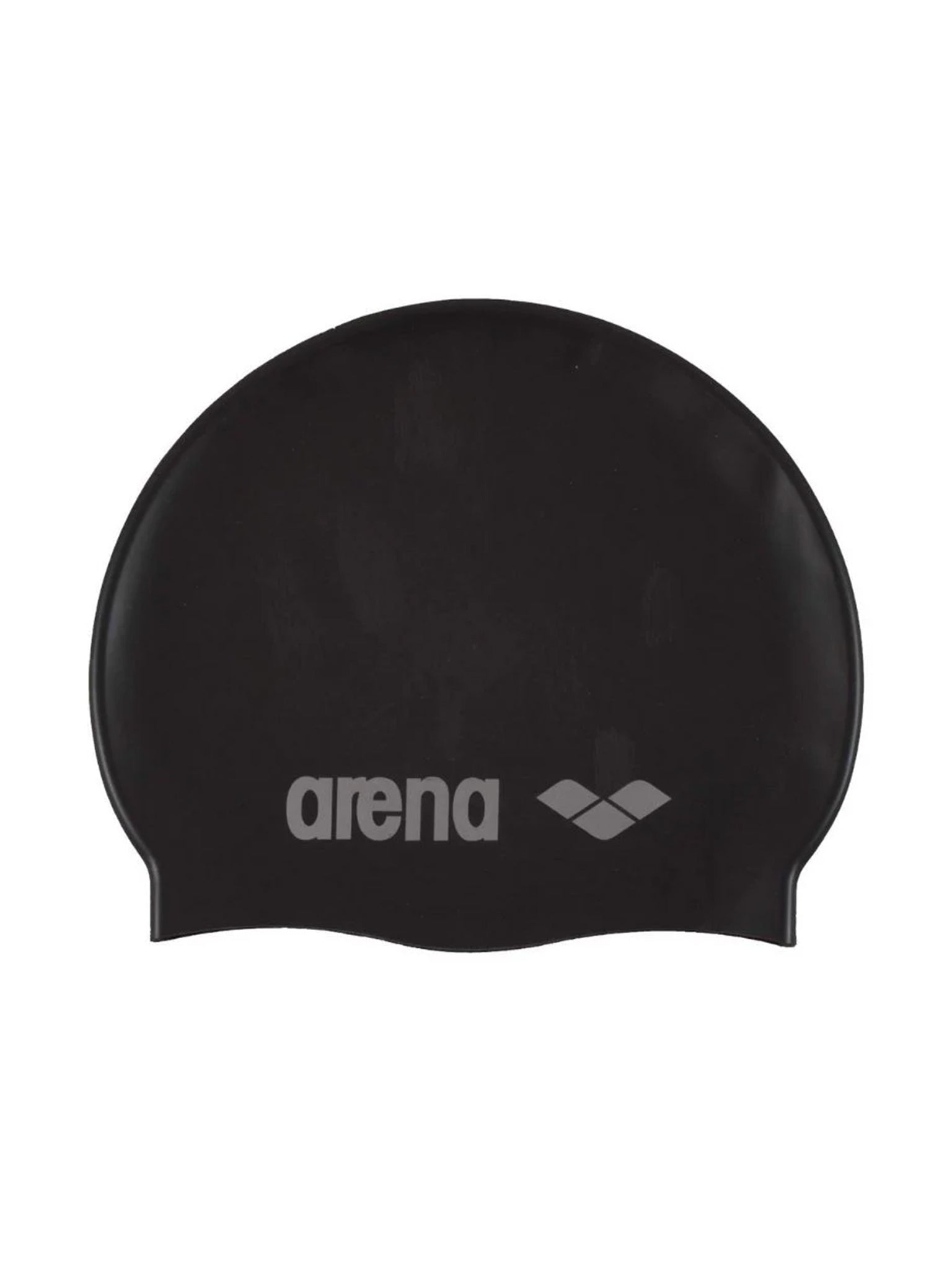 Classic Silicone Swim Cap - Black/Silver