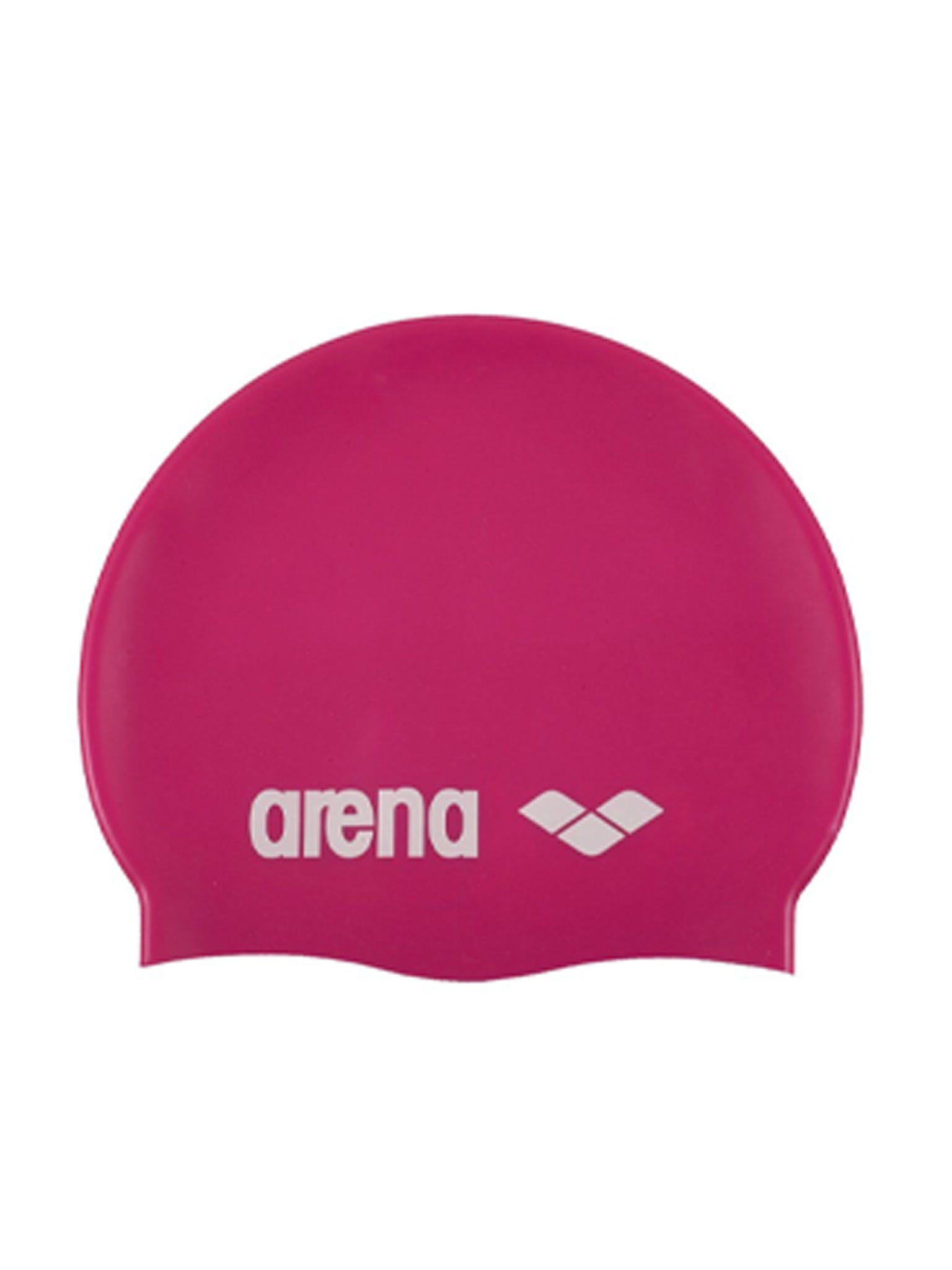 Classic Silicone Swim Cap - Fuschia/White