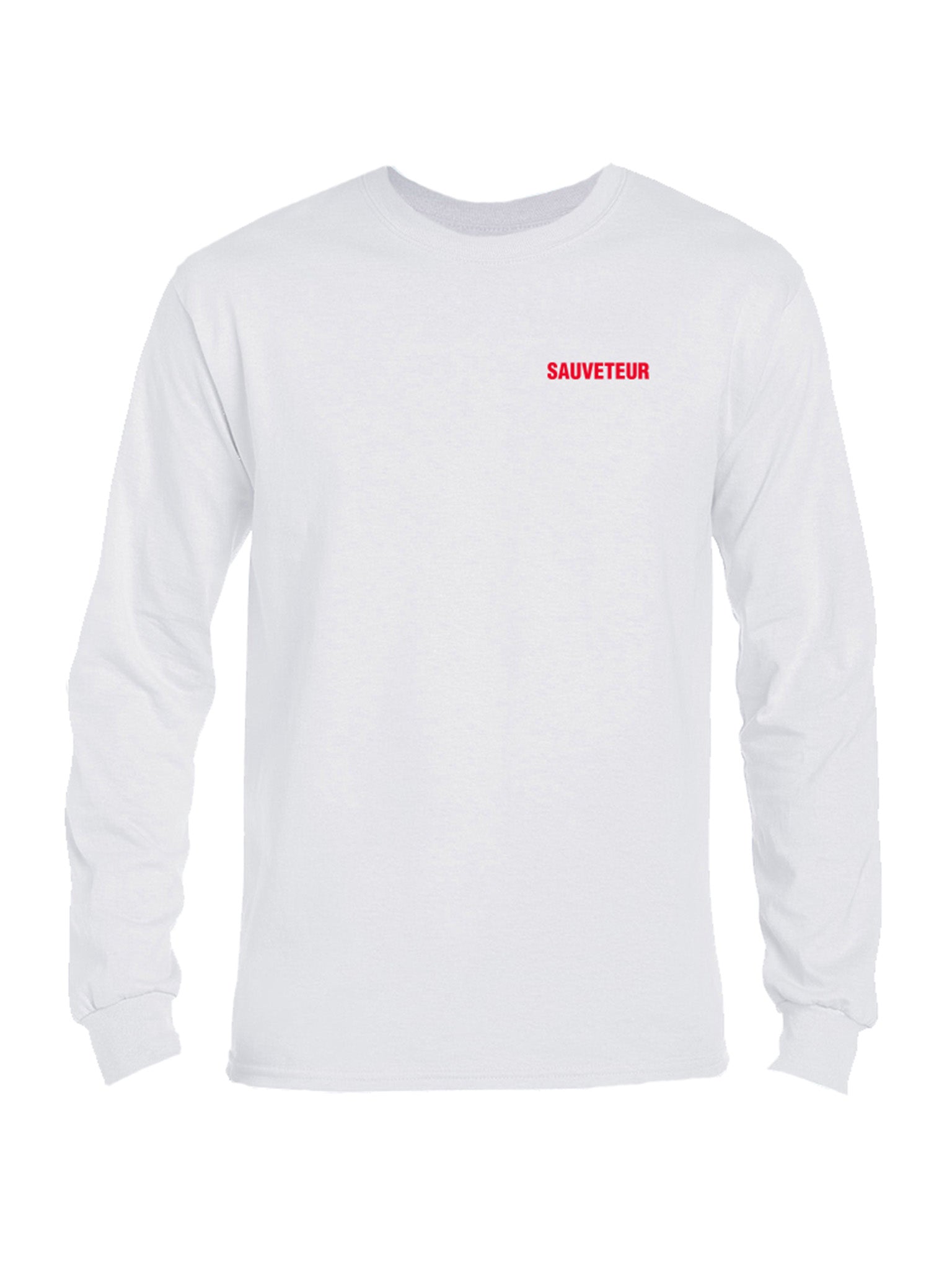 ¨Sauveteur¨ T-Shirt Manches Longues - Blanc