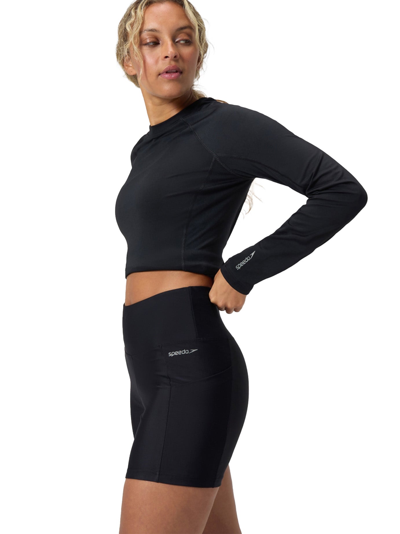 Short de bain 5" Solid pour femmes - Noir