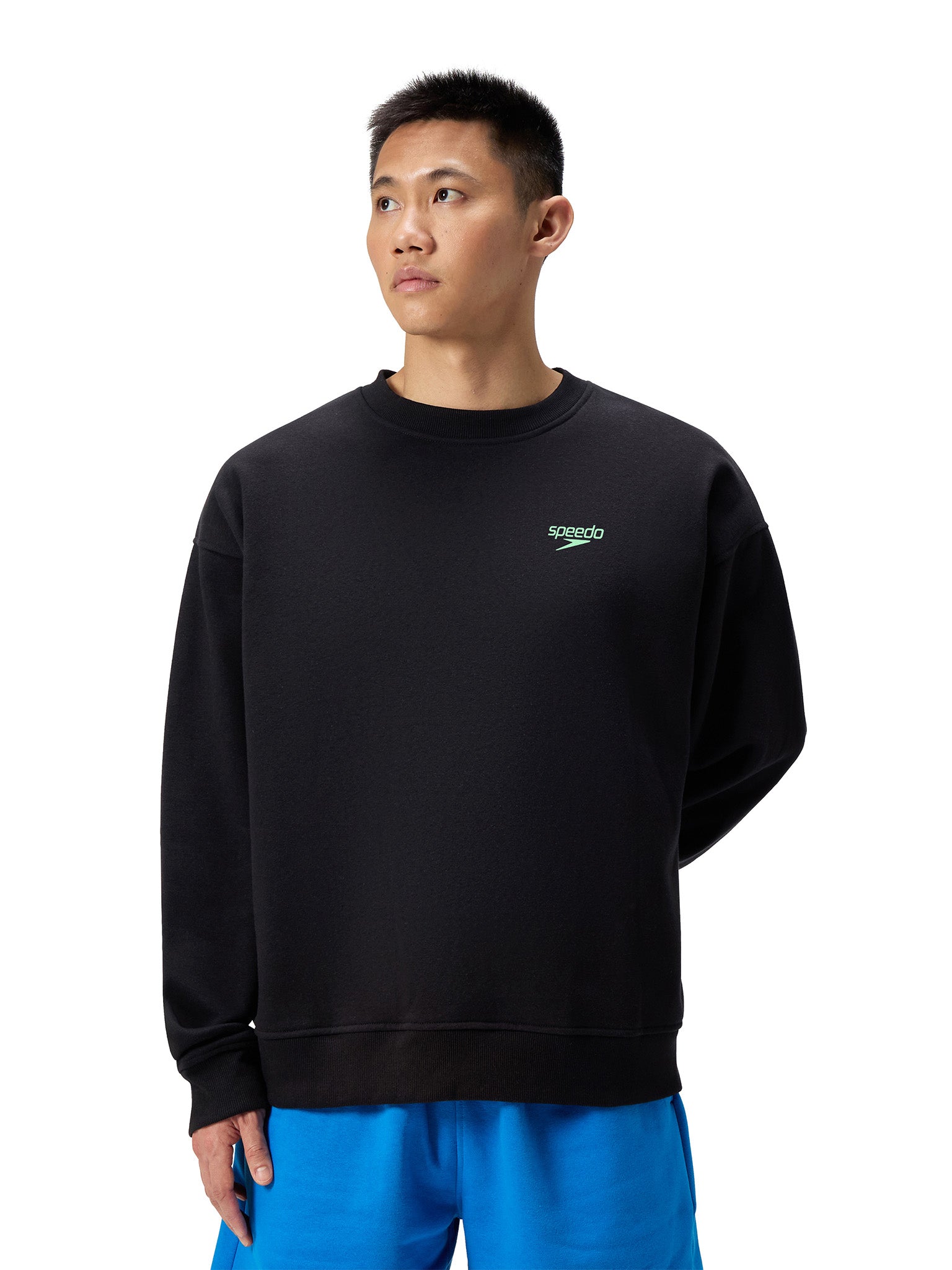Chandail à col rond Fleece unisexe - Anthracite