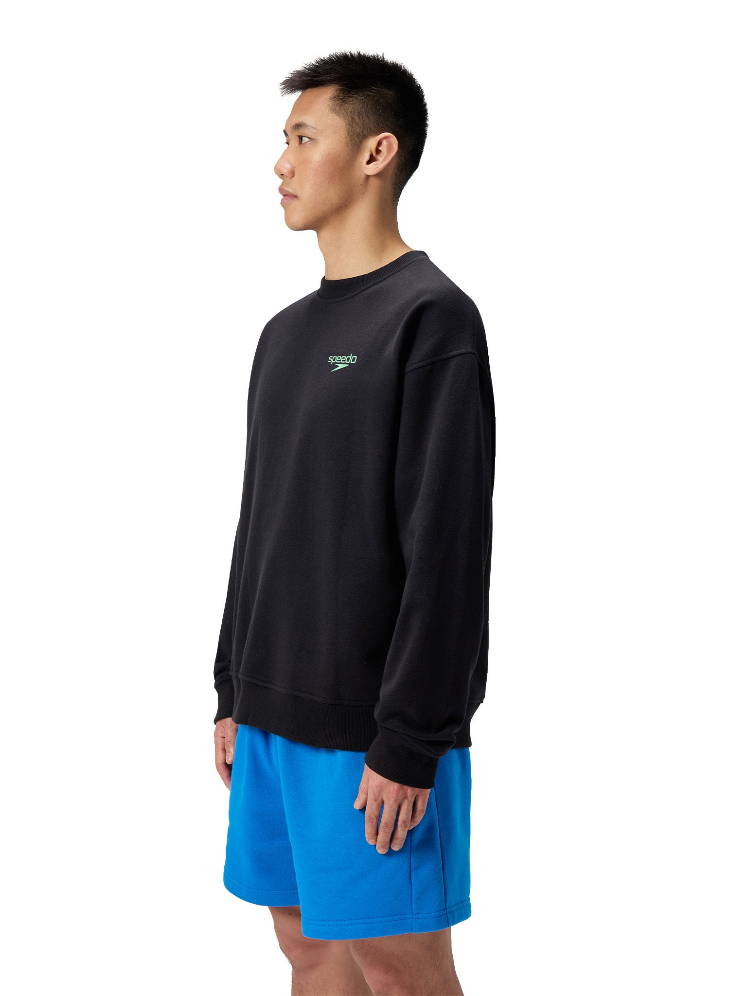 Chandail à col rond Fleece unisexe - Anthracite