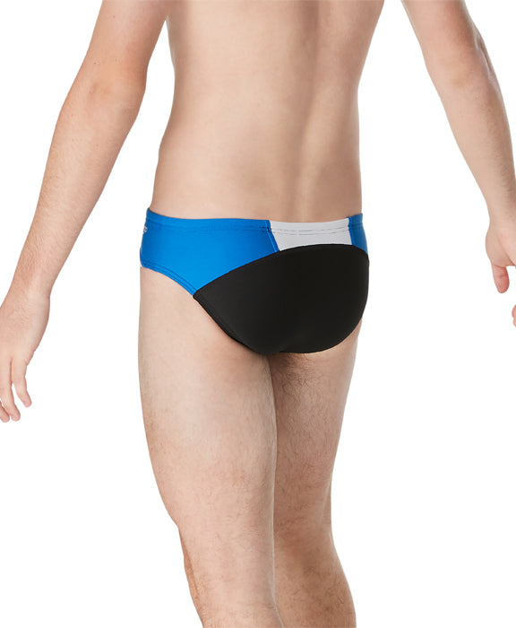 Brief de natation Dual Colorblock One pour hommes - Noir/Bleu