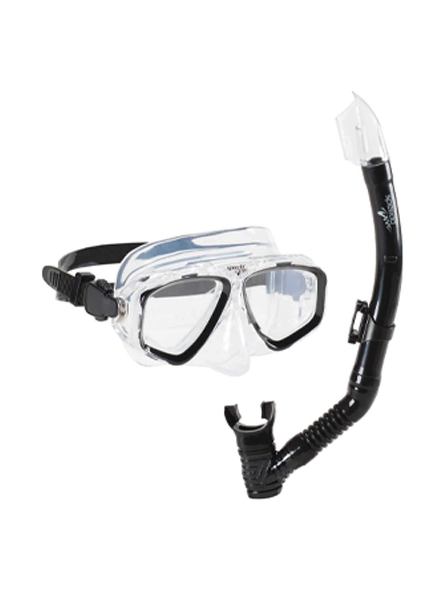Adult Adventure Mask and Snorkel Set - Black