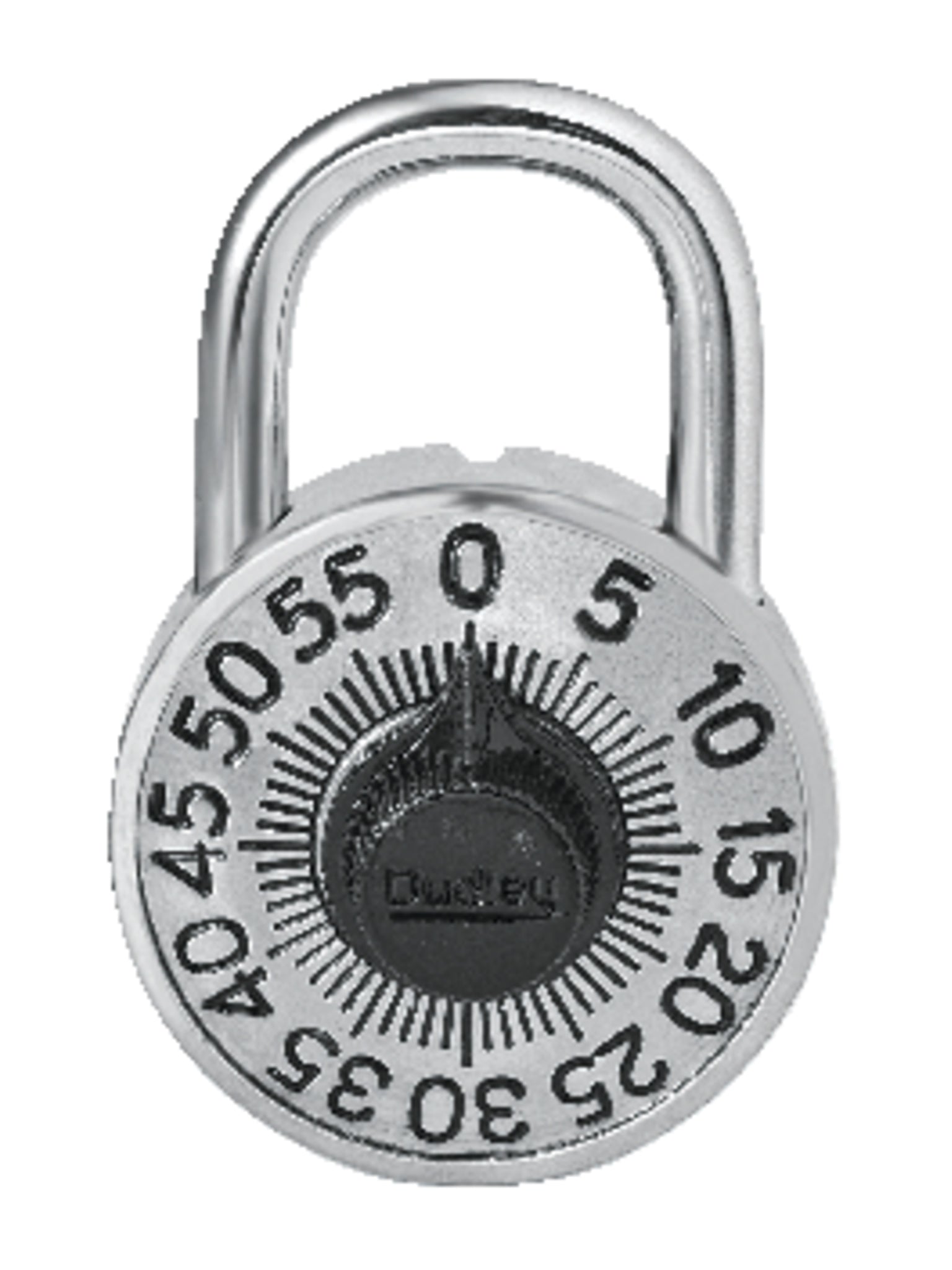 Dudley 48mm-Wide Preset Numeric-Combination Dial Padlock, Silver