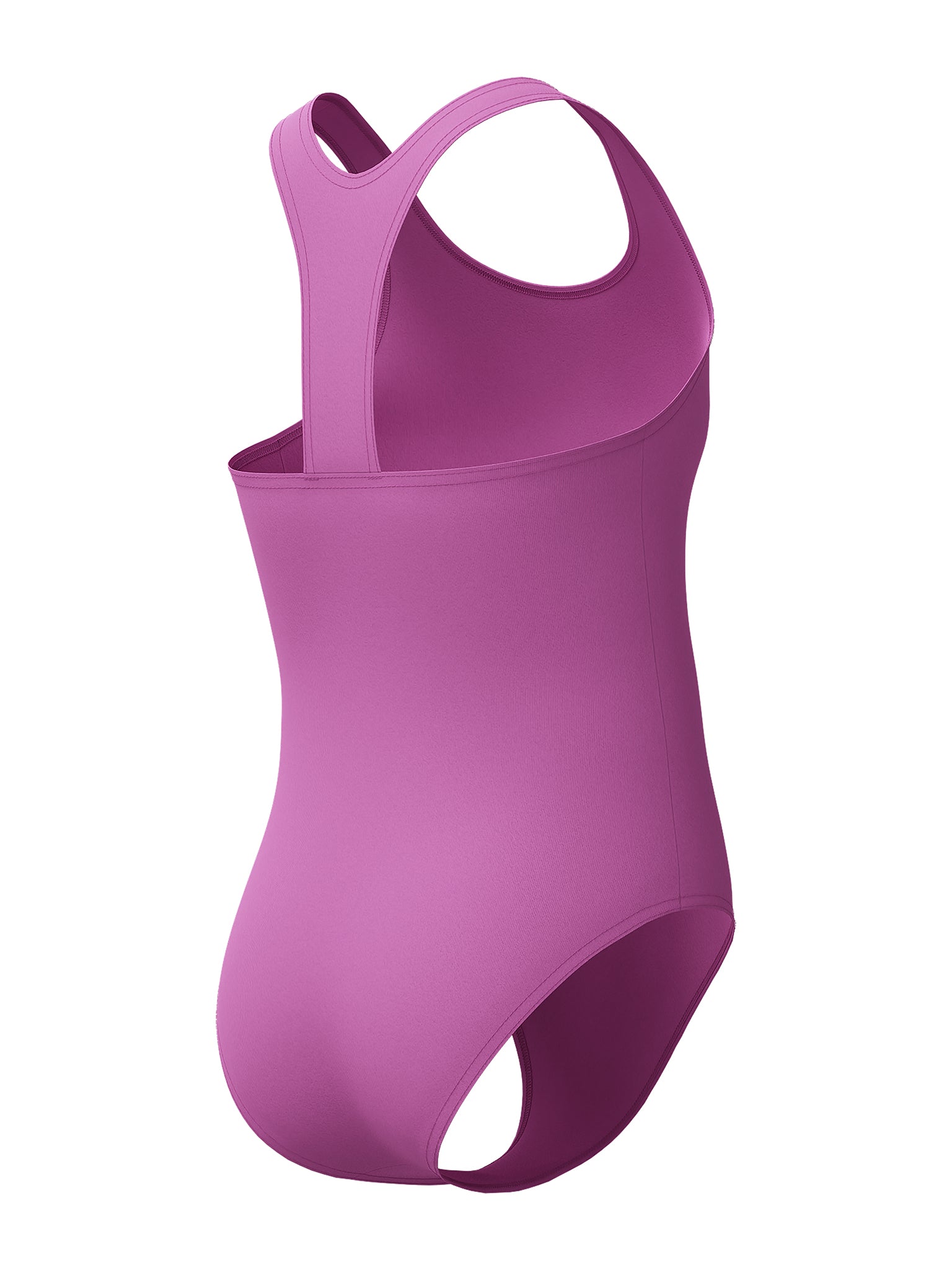 Maillot de bain une-pièce Solid Racerback pour filles - Neon Violet