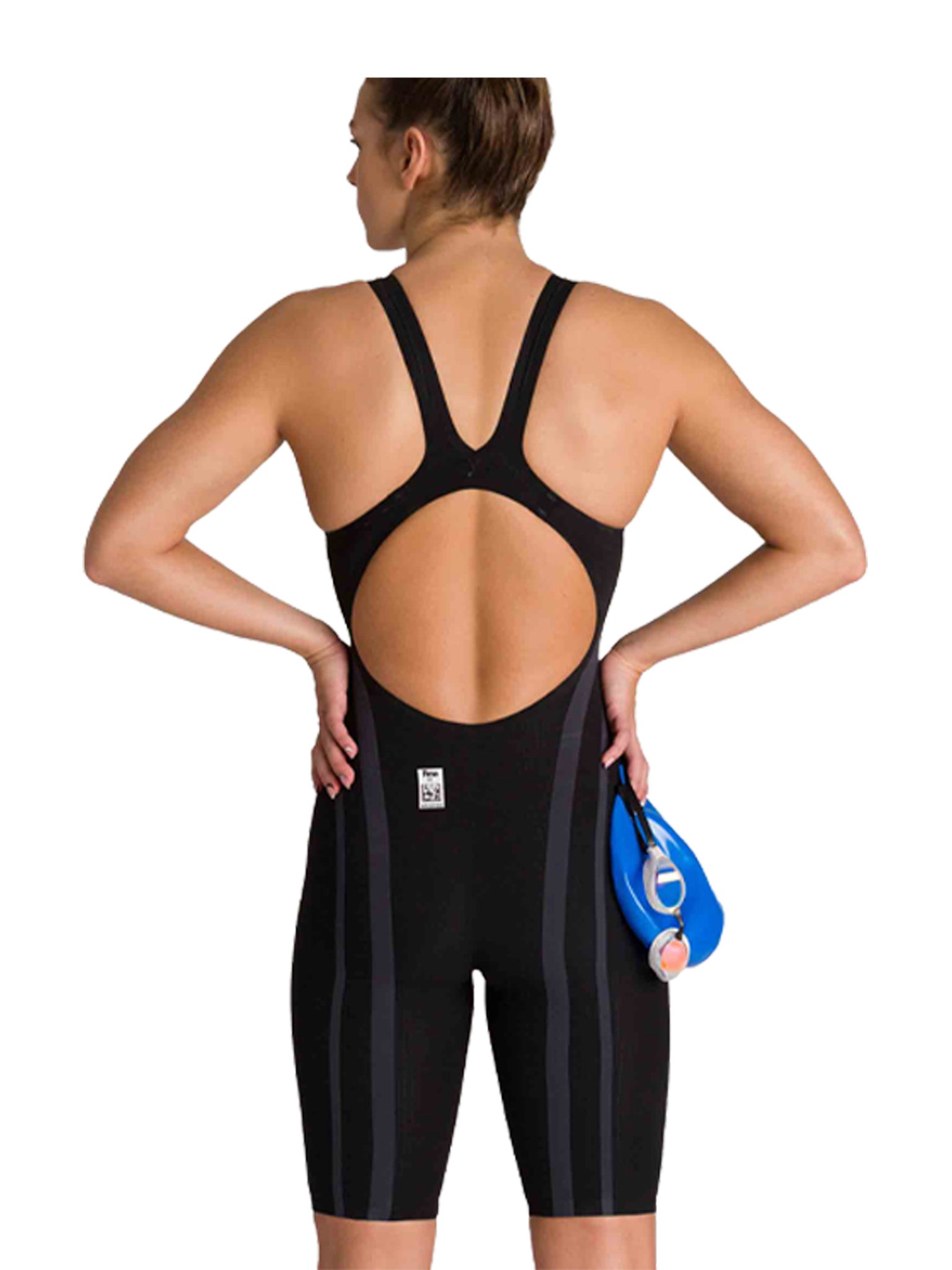 Women&#39;s Powerskin Carbon Core Fx Black - Open Back Kneeskin