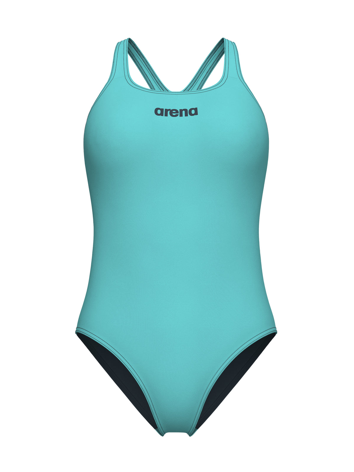 Women’s Team Swim Pro Back Solid One-Piece Swimsuit – Water/Asphalt