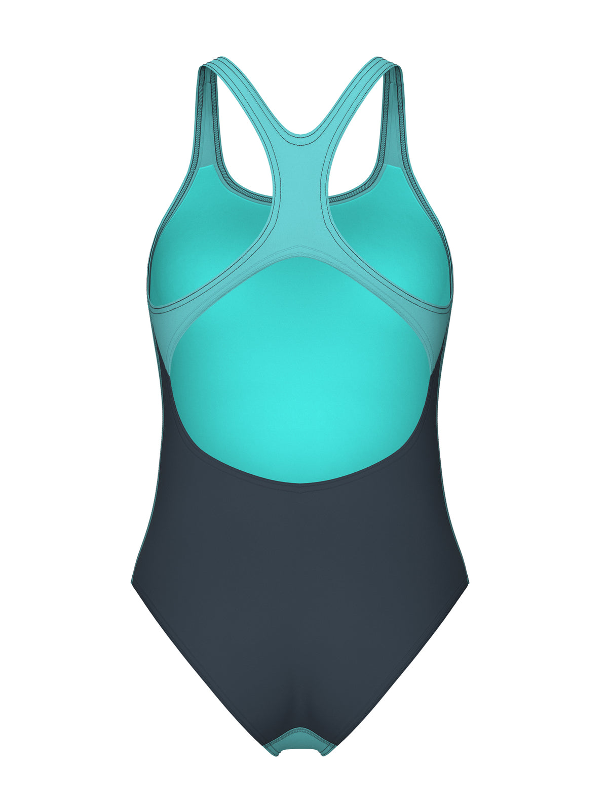 Women’s Team Swim Pro Back Solid One-Piece Swimsuit – Water/Asphalt
