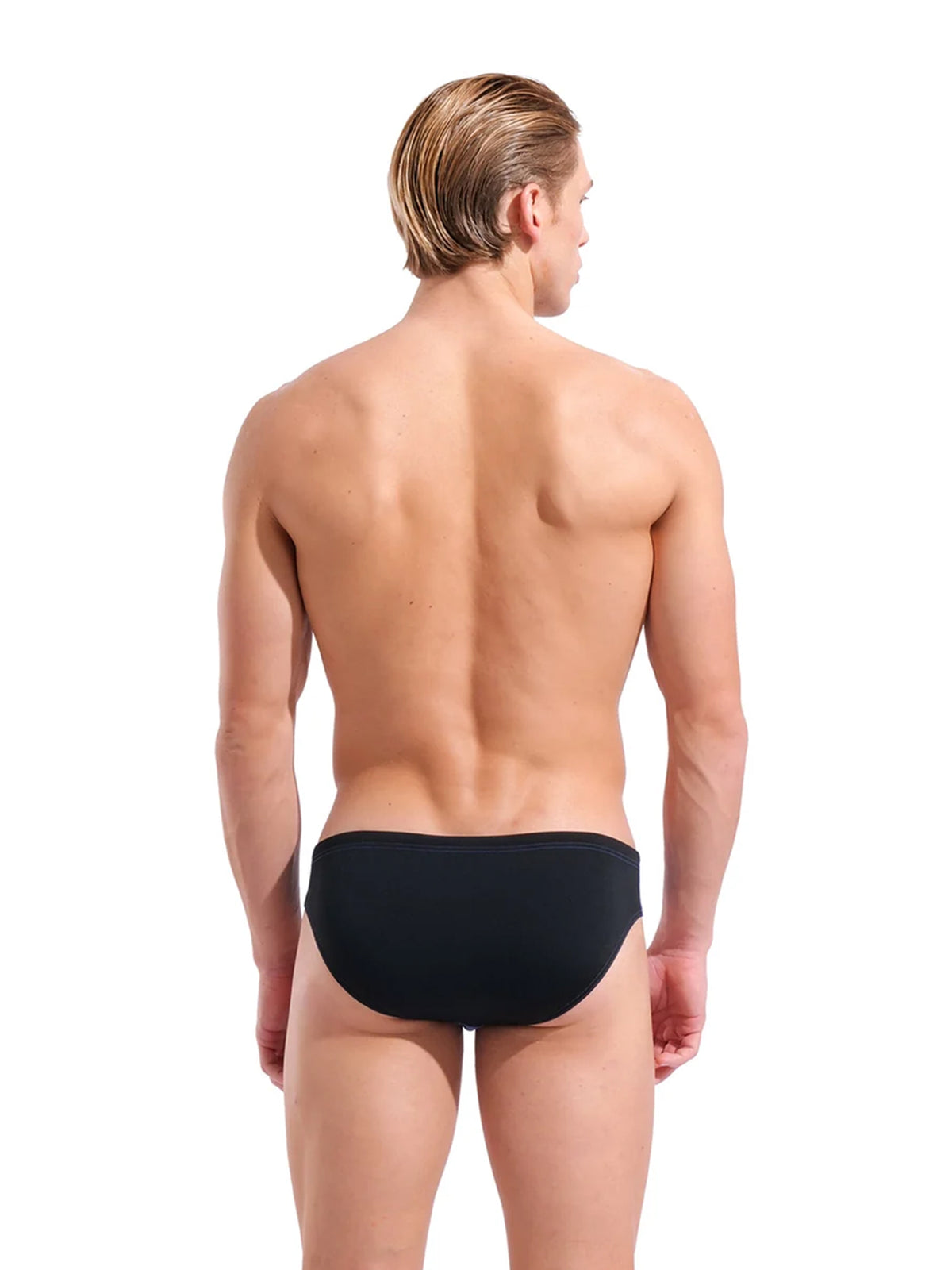 Brief de natation Team Solid pour hommes - Furture Dusk/Noir