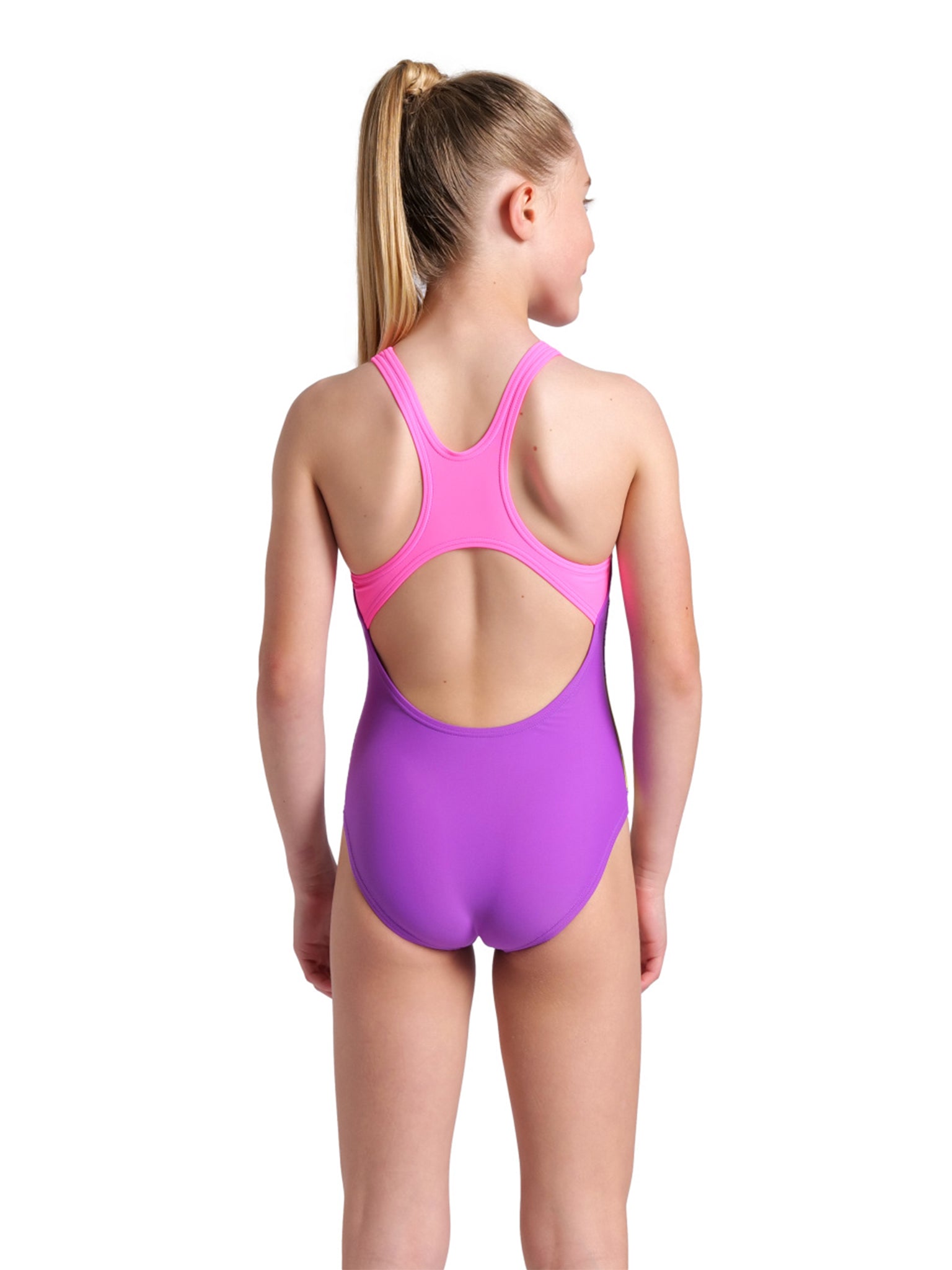 Girl&#39;s Light Tricks Pro Back One Piece Swimsuit - Plume Shoching Pink Multi