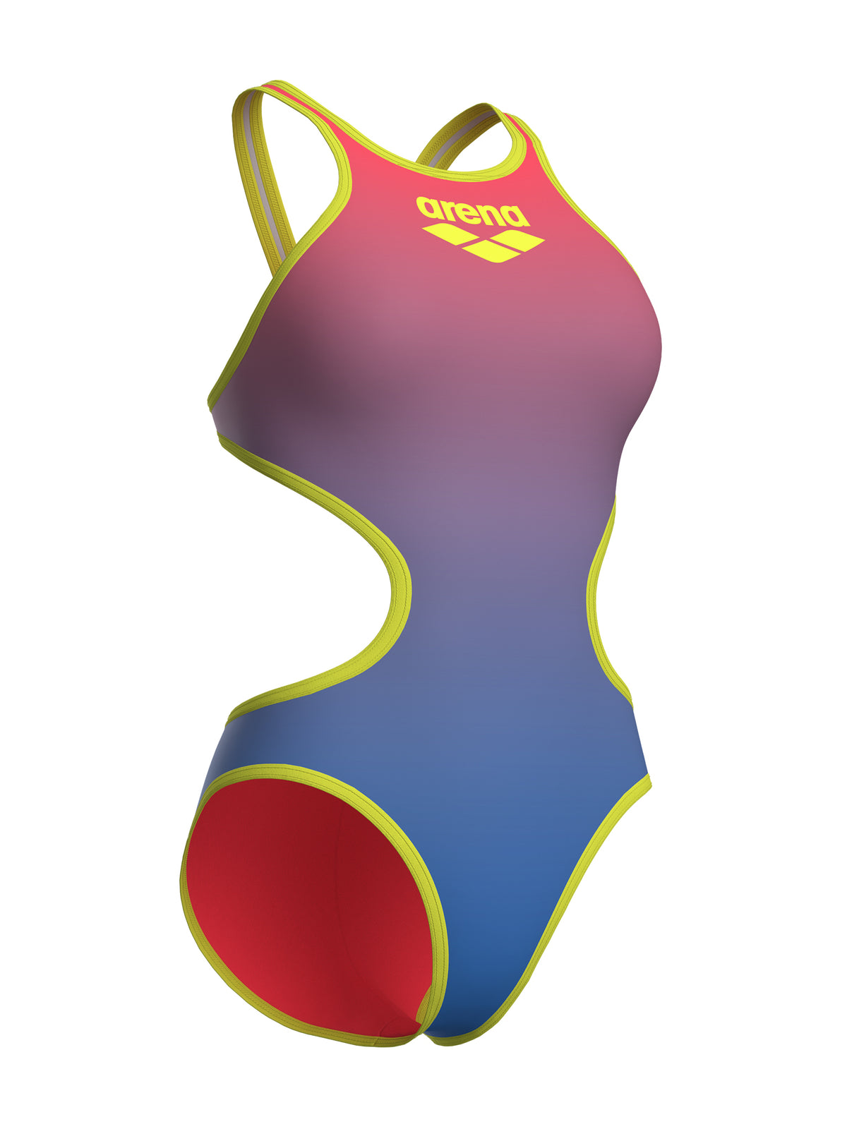 Maillot de bain une-pièce One Print Tech back pour femmes - Multi Bright Coral/Royal/Soft Green