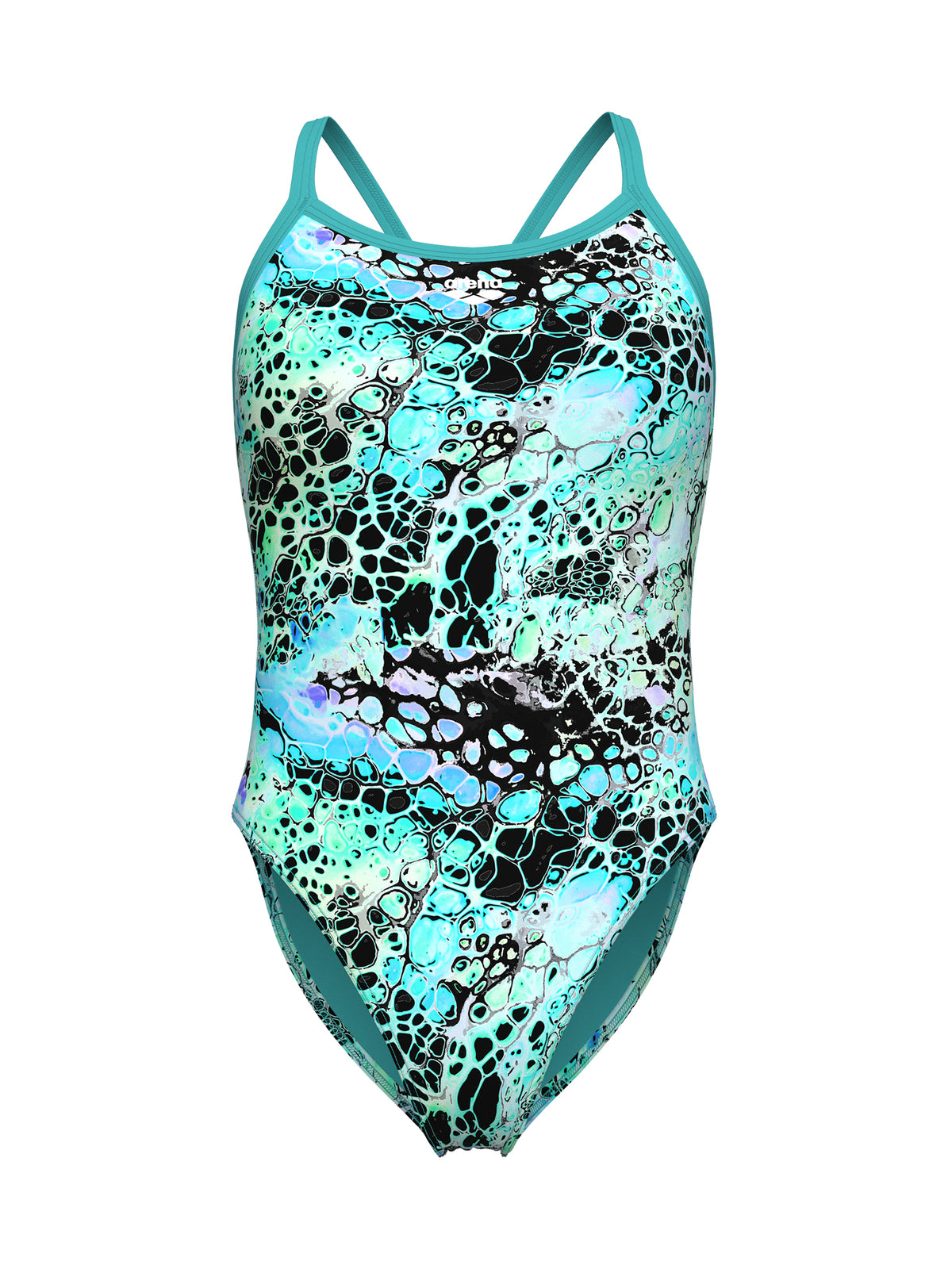 Women’s Earthview Xcriss Cross One-Piece Swimsuit – Water/Multi Water