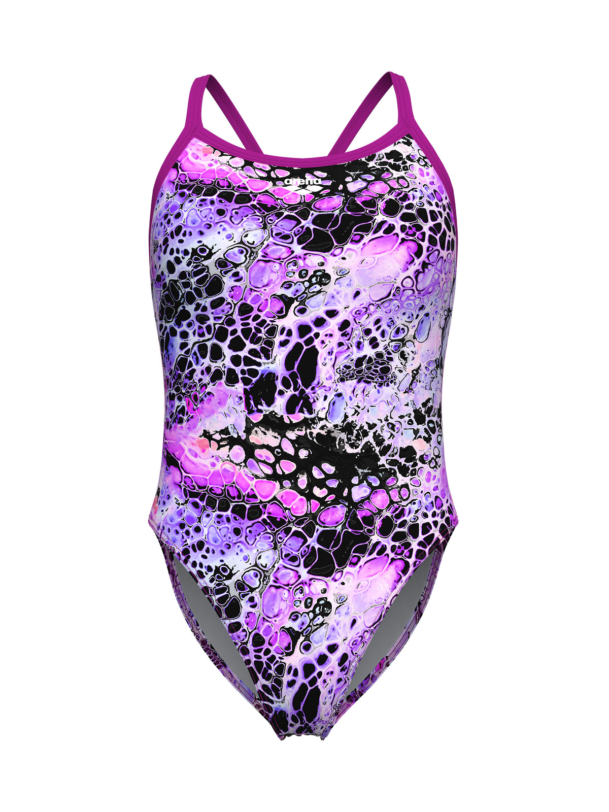 Women’s Earthview Xcriss Cross One-Piece Swimsuit – Rose/Multi Very Fuchsia