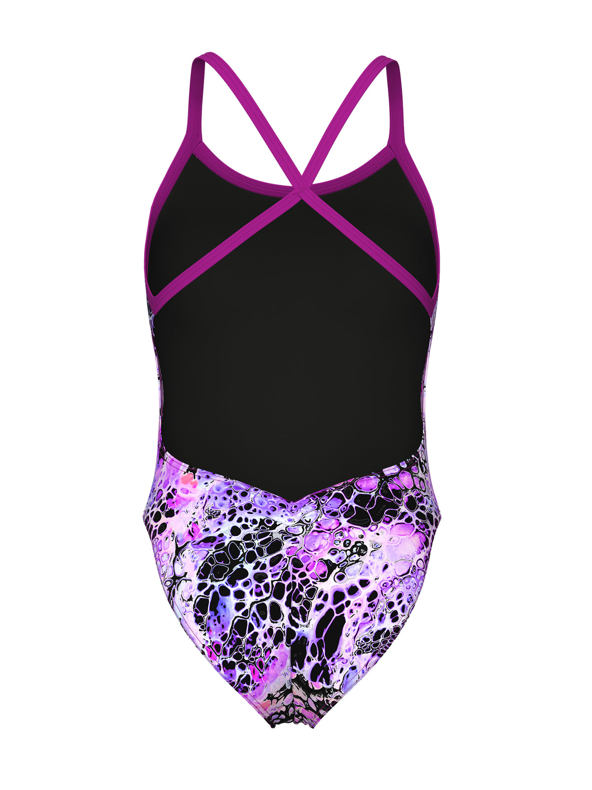 Women’s Earthview Xcriss Cross One-Piece Swimsuit – Rose/Multi Very Fuchsia
