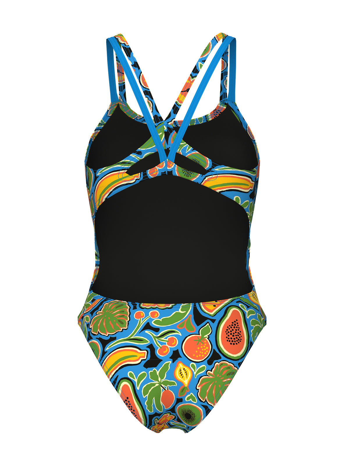 Women’s Fruits Lace Plus Back One-Piece Swimsuit – Multi Turquoise/Multi