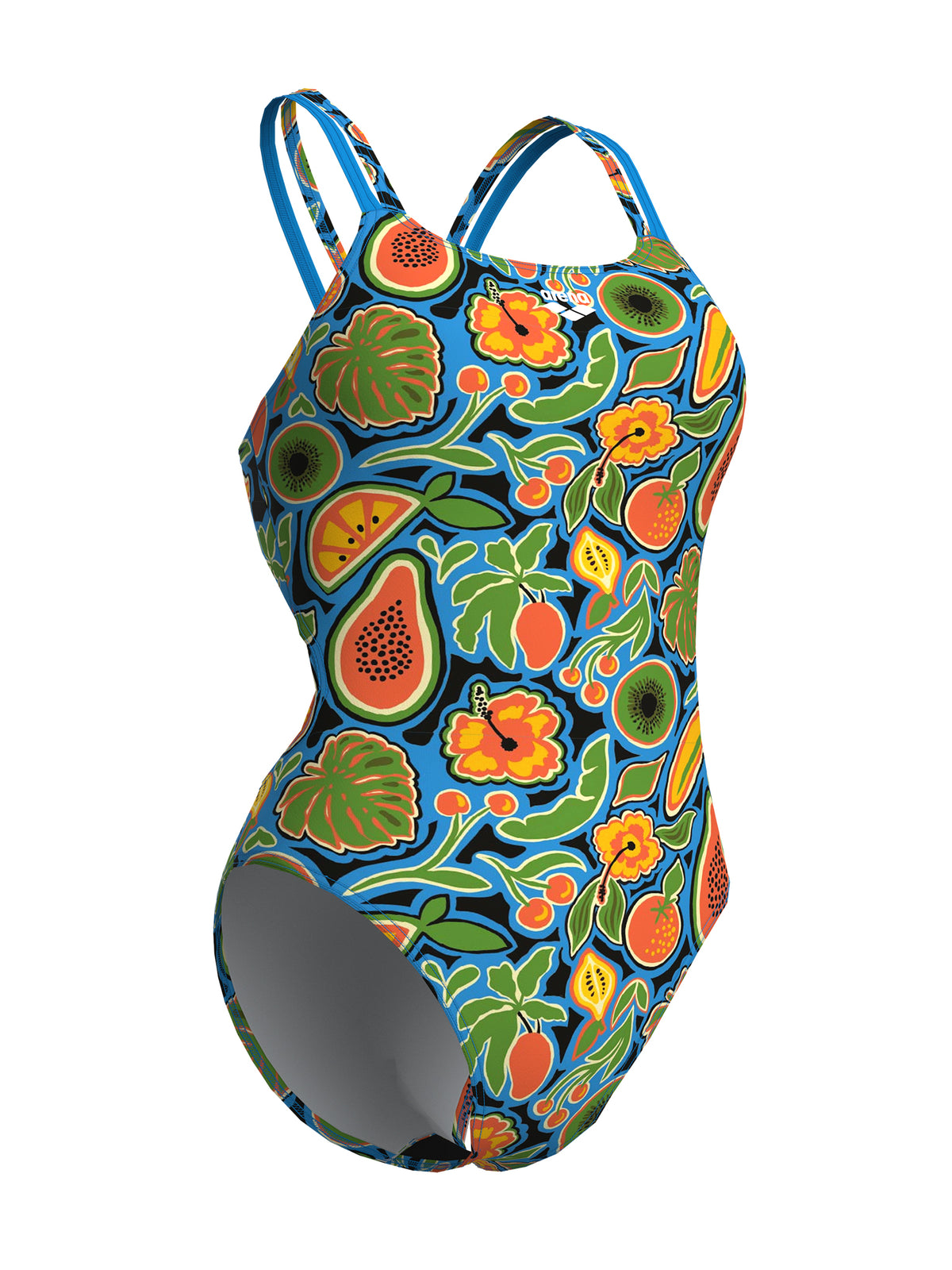 Women’s Fruits Lace Plus Back One-Piece Swimsuit – Multi Turquoise/Multi