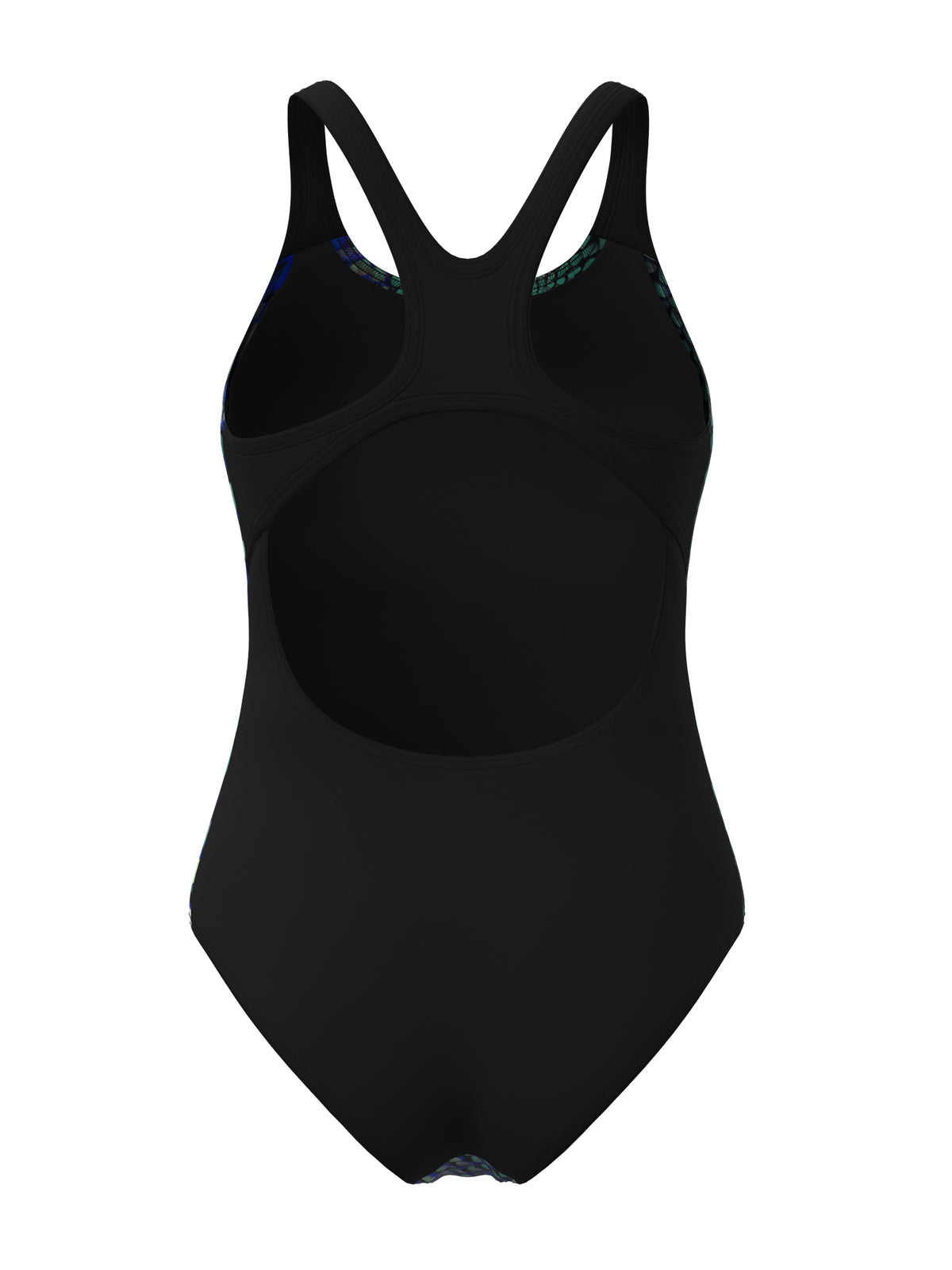 Women’s Peacock Swim Pro Back One-Piece Swimsuit – Multi Green/Black