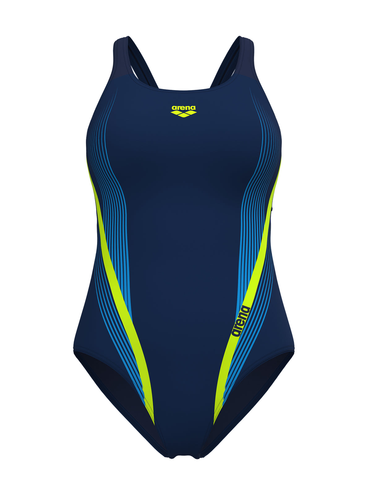 Women’s Dynamic Swim Pro Back One-Piece Swimsuit – Navy/Arctic Lime