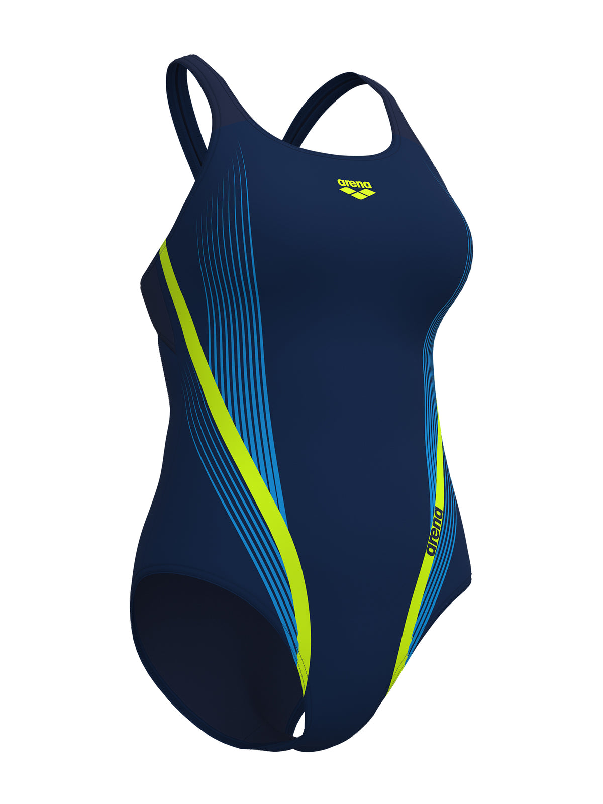 Women’s Dynamic Swim Pro Back One-Piece Swimsuit – Navy/Arctic Lime