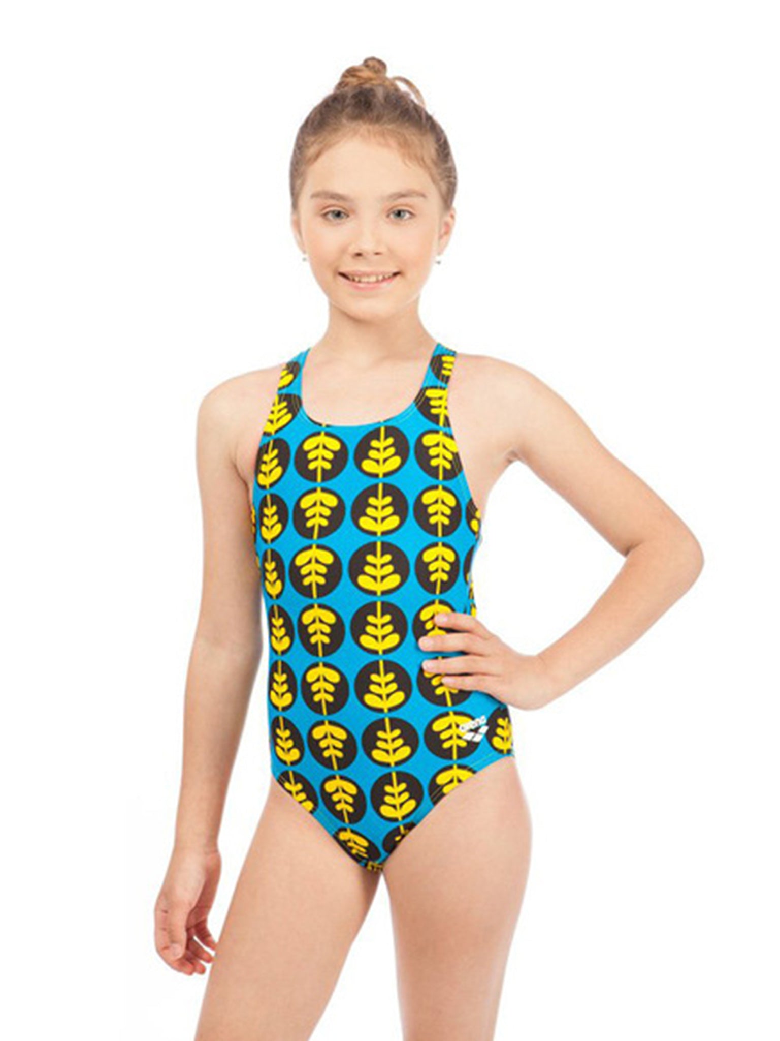 Maillot de bain une-pièce Blomma pour filles - Turquoise