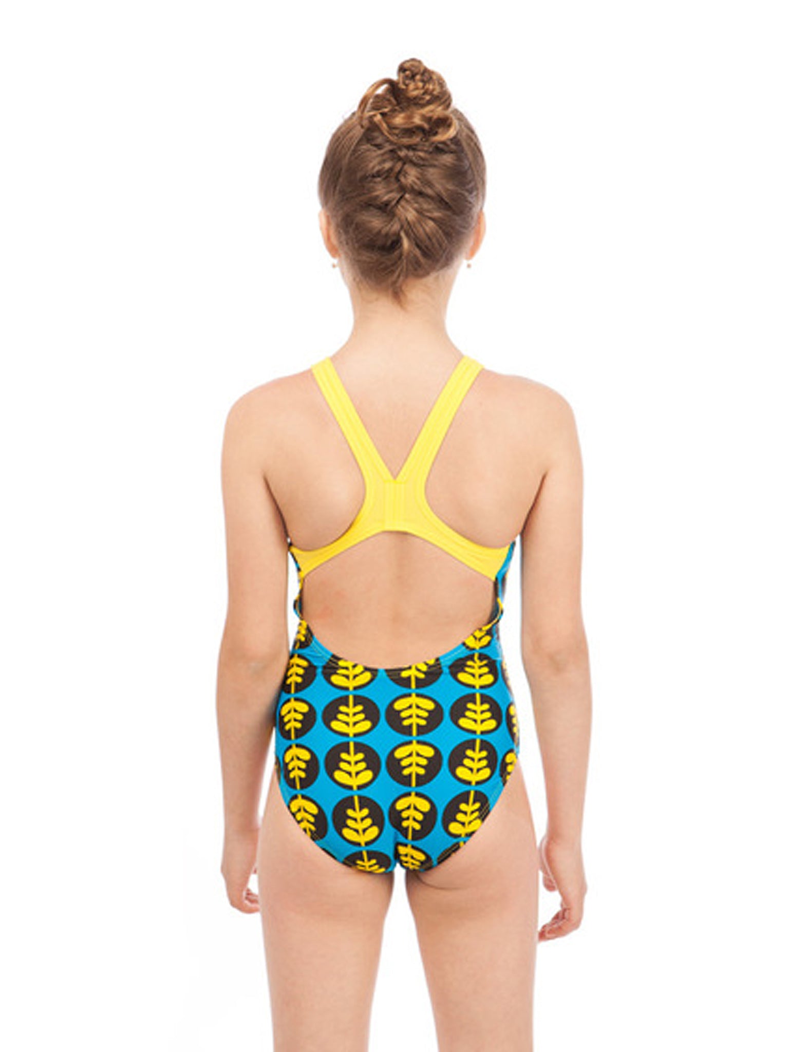 Maillot de bain une-pièce Blomma pour filles - Turquoise