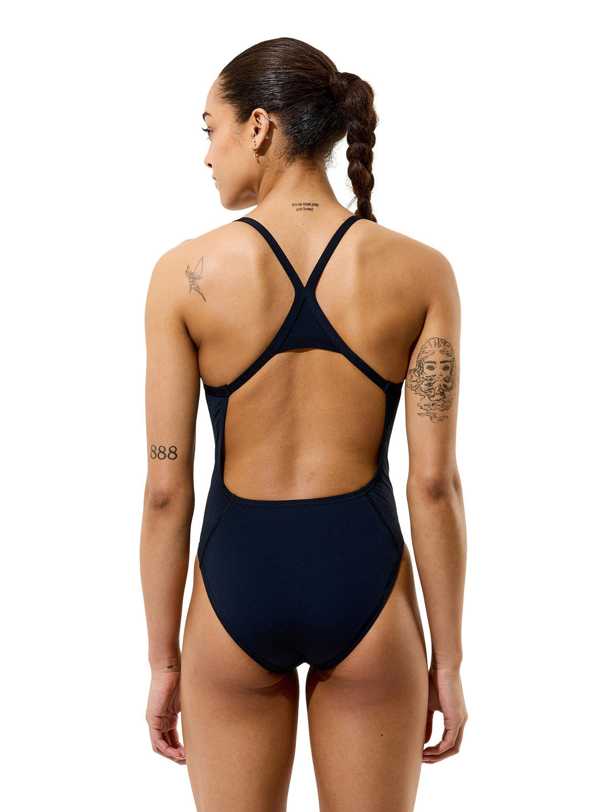Maillot de bain une-pièce Team Endurance+ Max Turnback Solid pour femmes - Noir