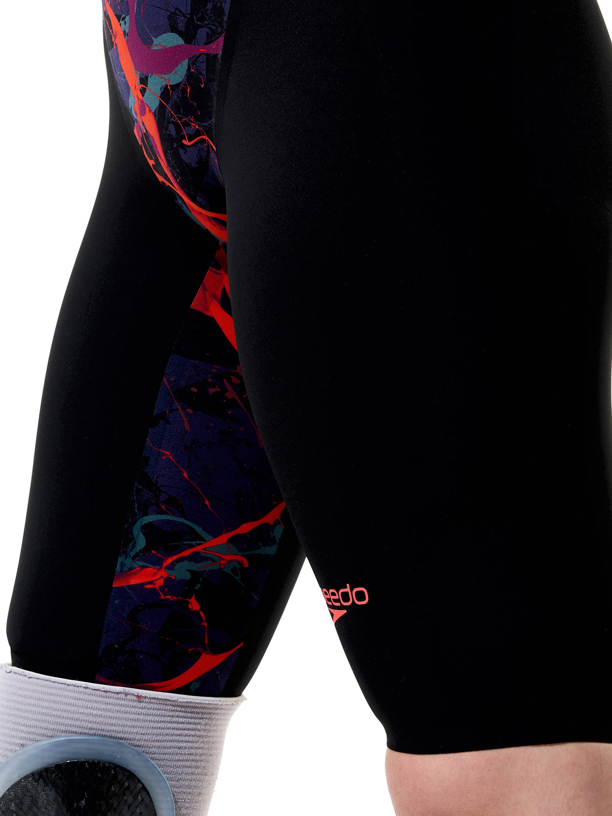 Maillot de compétition Fastskin LZR Pure Valor 2.0 Kneeskin Open Back pour femmes - Black Ember/Noir