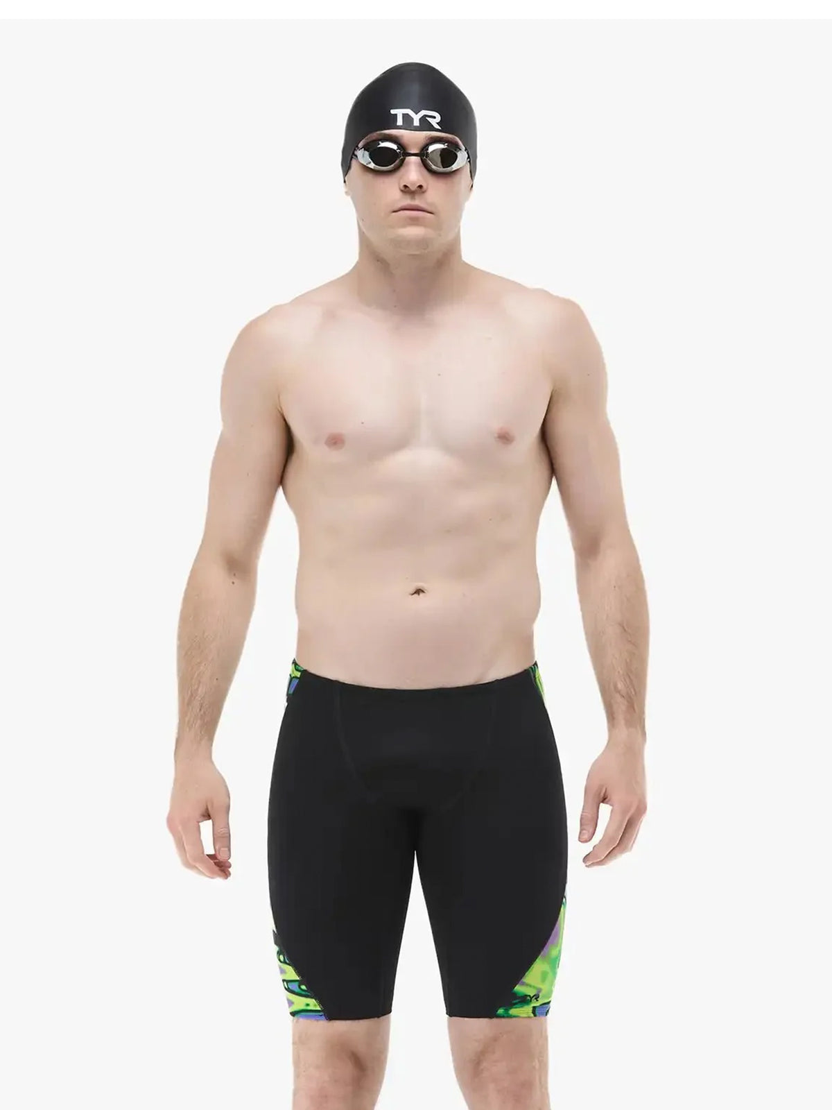 Men's Durafast Elite Flux Swim Jammer - Lime/Multi