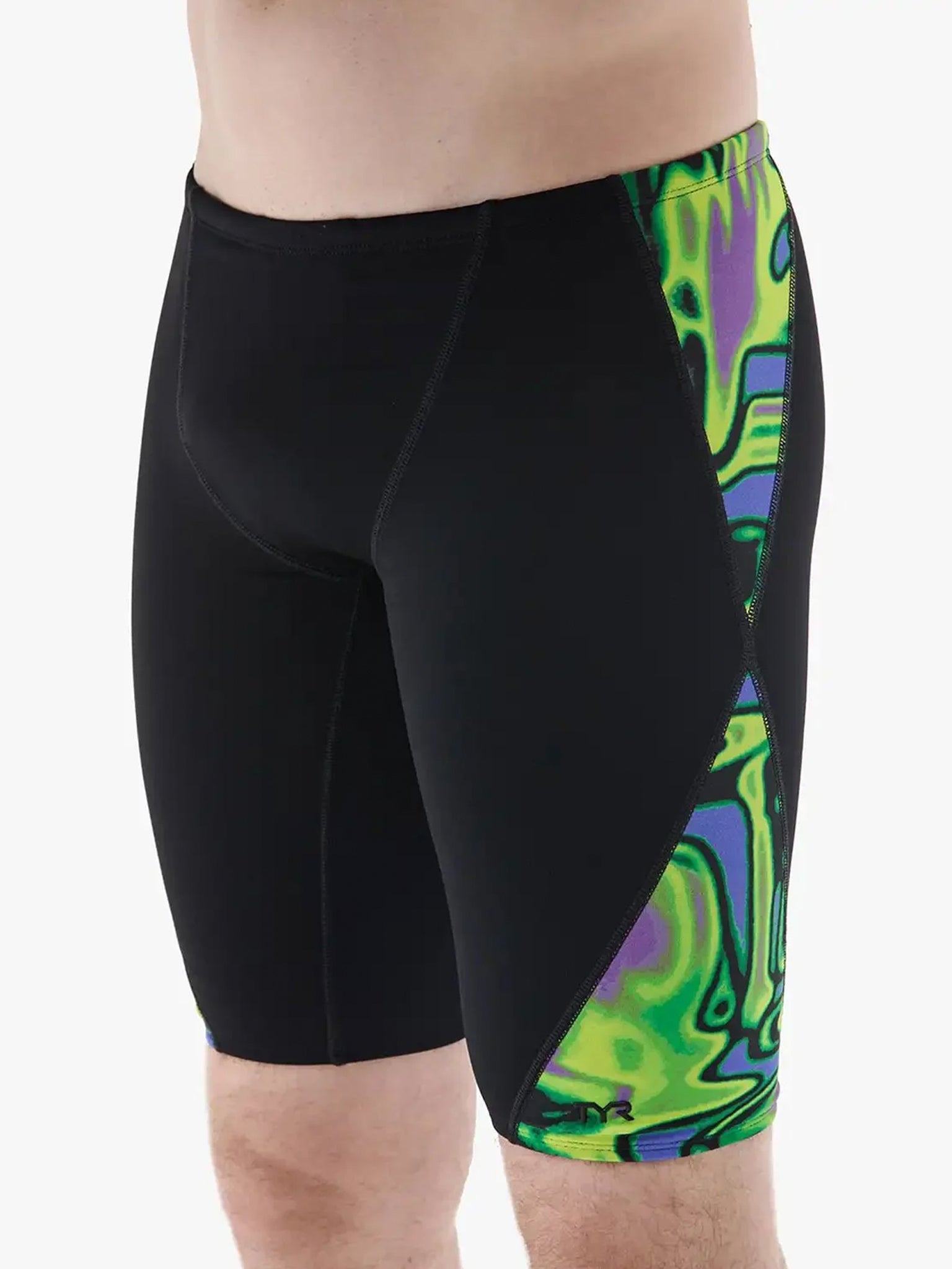 Men's Durafast Elite Flux Swim Jammer - Lime/Multi